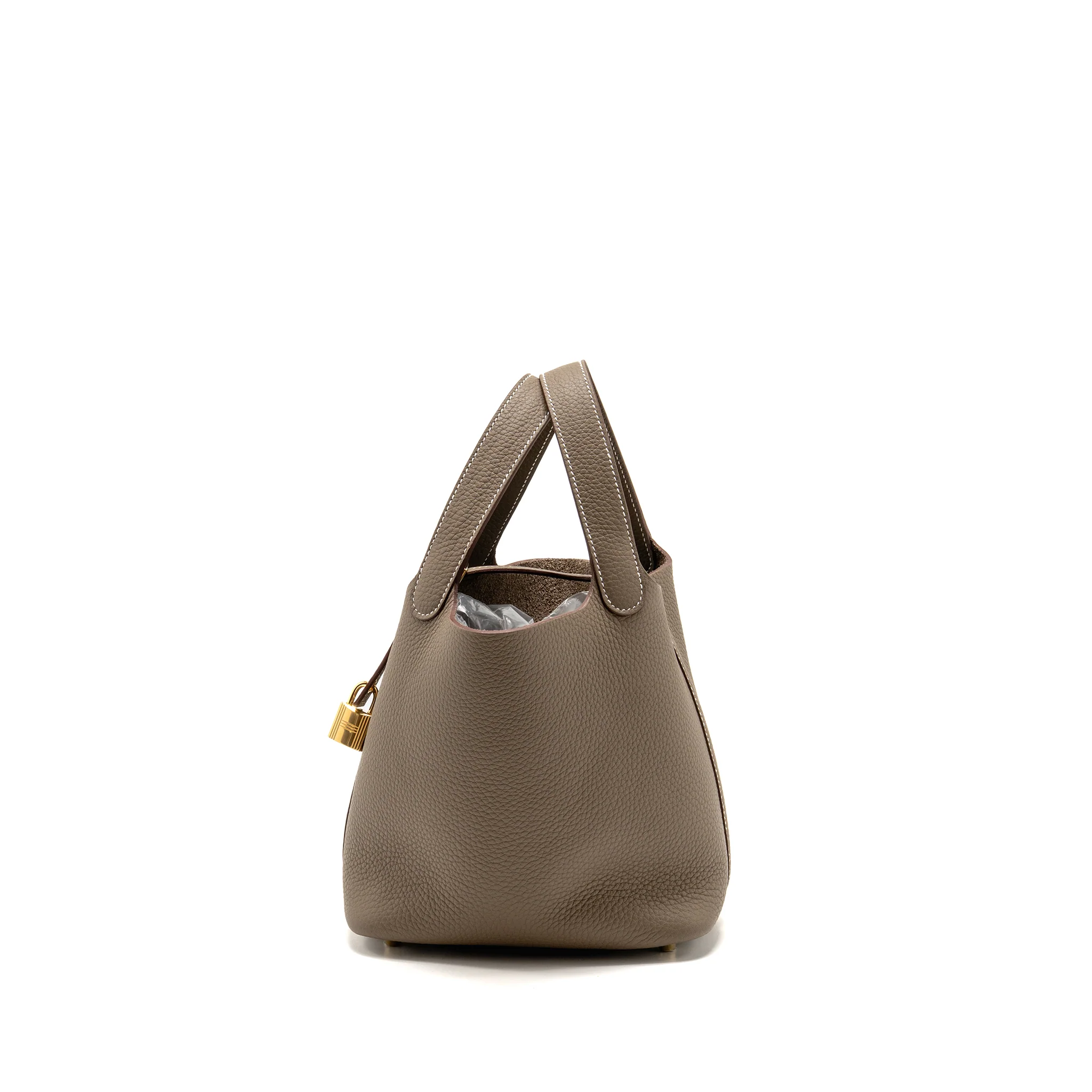 Hermes picotin 18 lock bag clemence etoupe GHW stamp K - Image 4