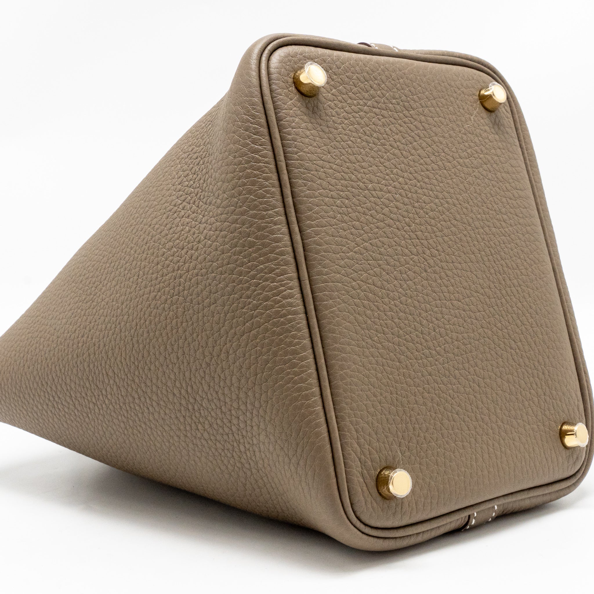 Hermes picotin 18 lock bag clemence etoupe GHW stamp K - Image 7