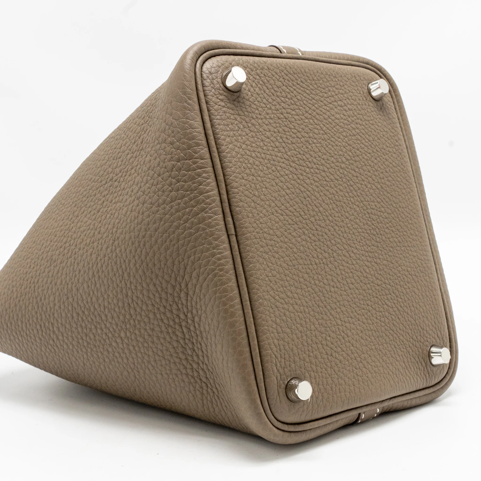 Hermes Picotin 18 Lock Bag Clemence etoupe SHW Stamp K - Image 7