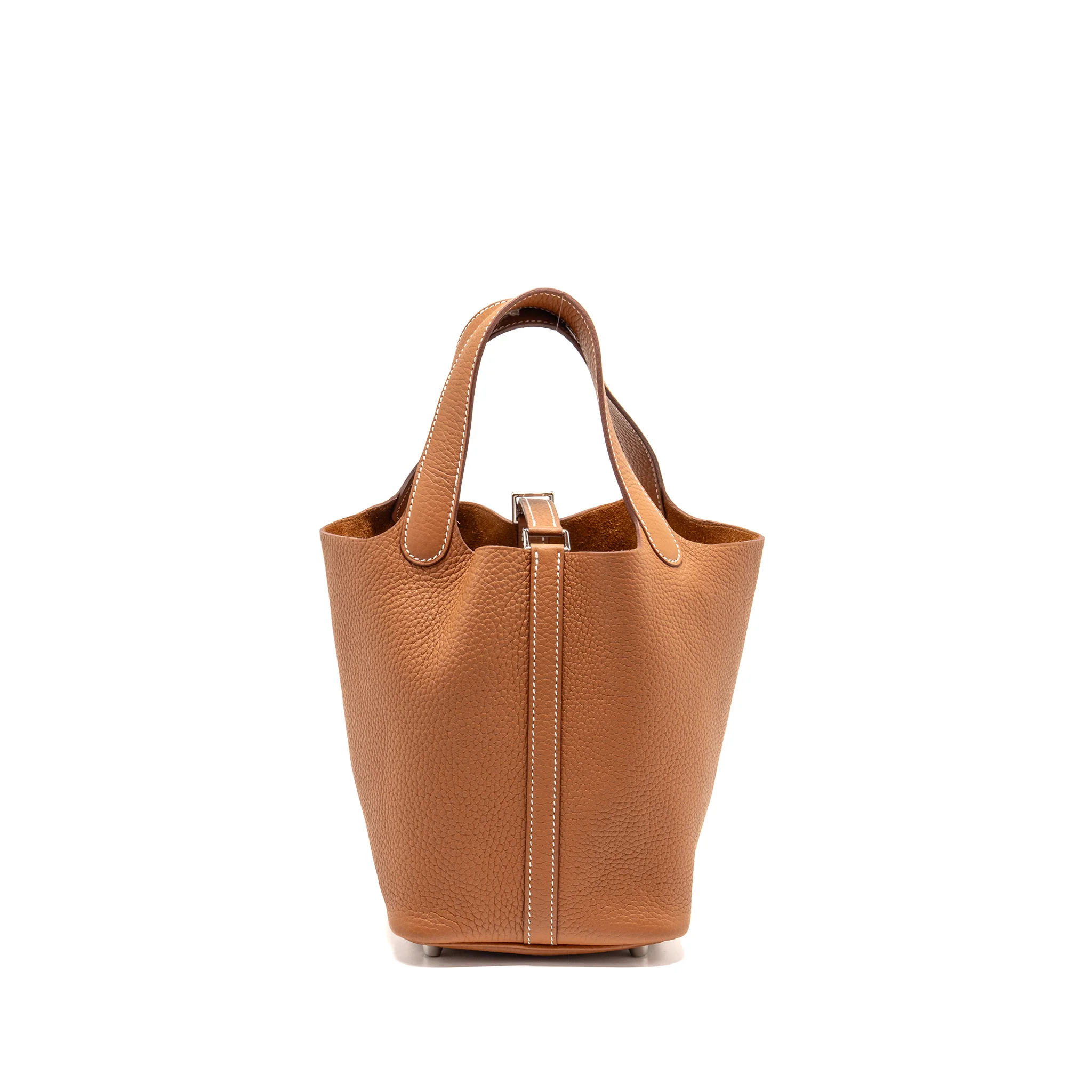 Hermes Picotin 18 Lock Bag Clemence Gold SHW Stamp Z - Image 2