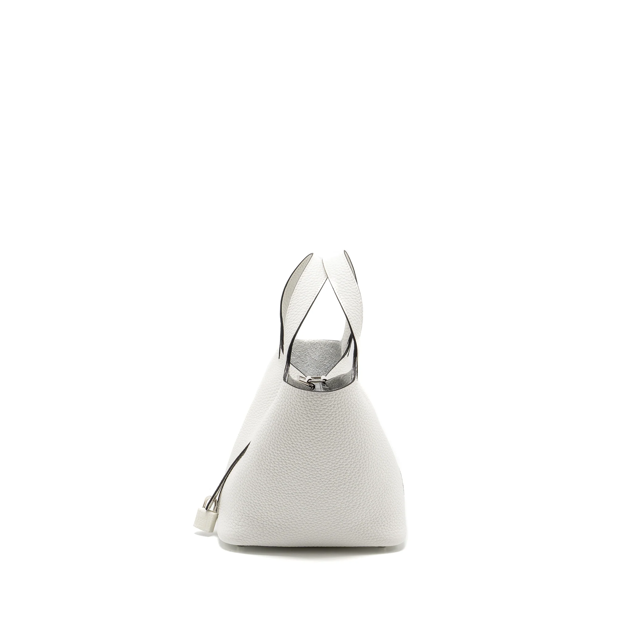 Hermes Picotin 18 Lock Bag Clemence new white SHW Stamp B - Image 4