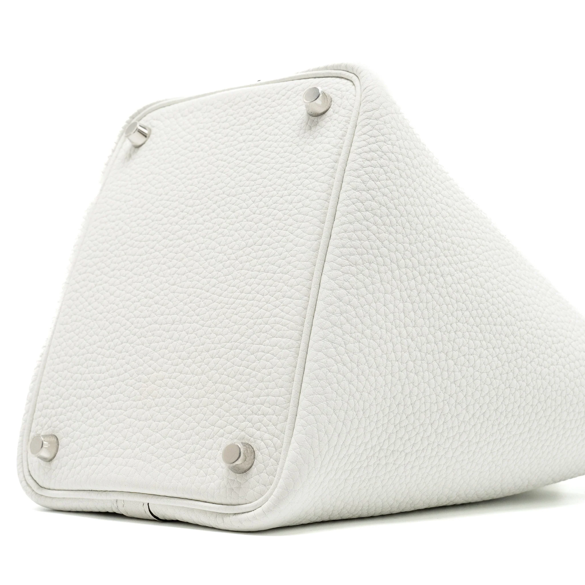 Hermes Picotin 18 Lock Bag Clemence new white SHW Stamp B - Image 7
