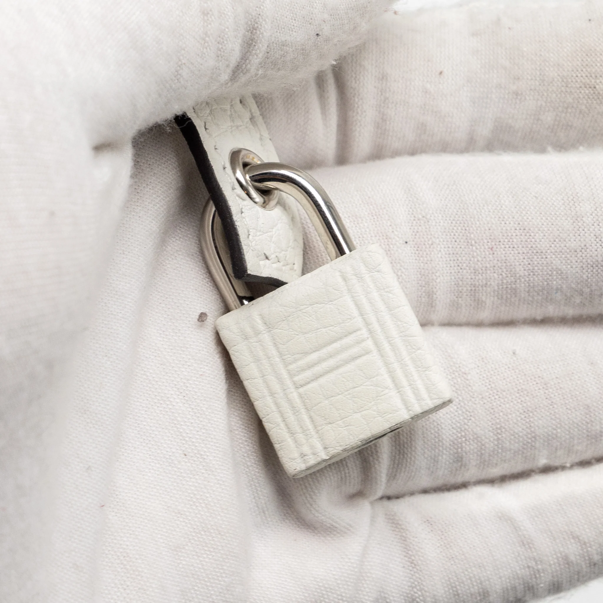 Hermes Picotin 18 Lock Bag Clemence new white SHW Stamp B - Image 9