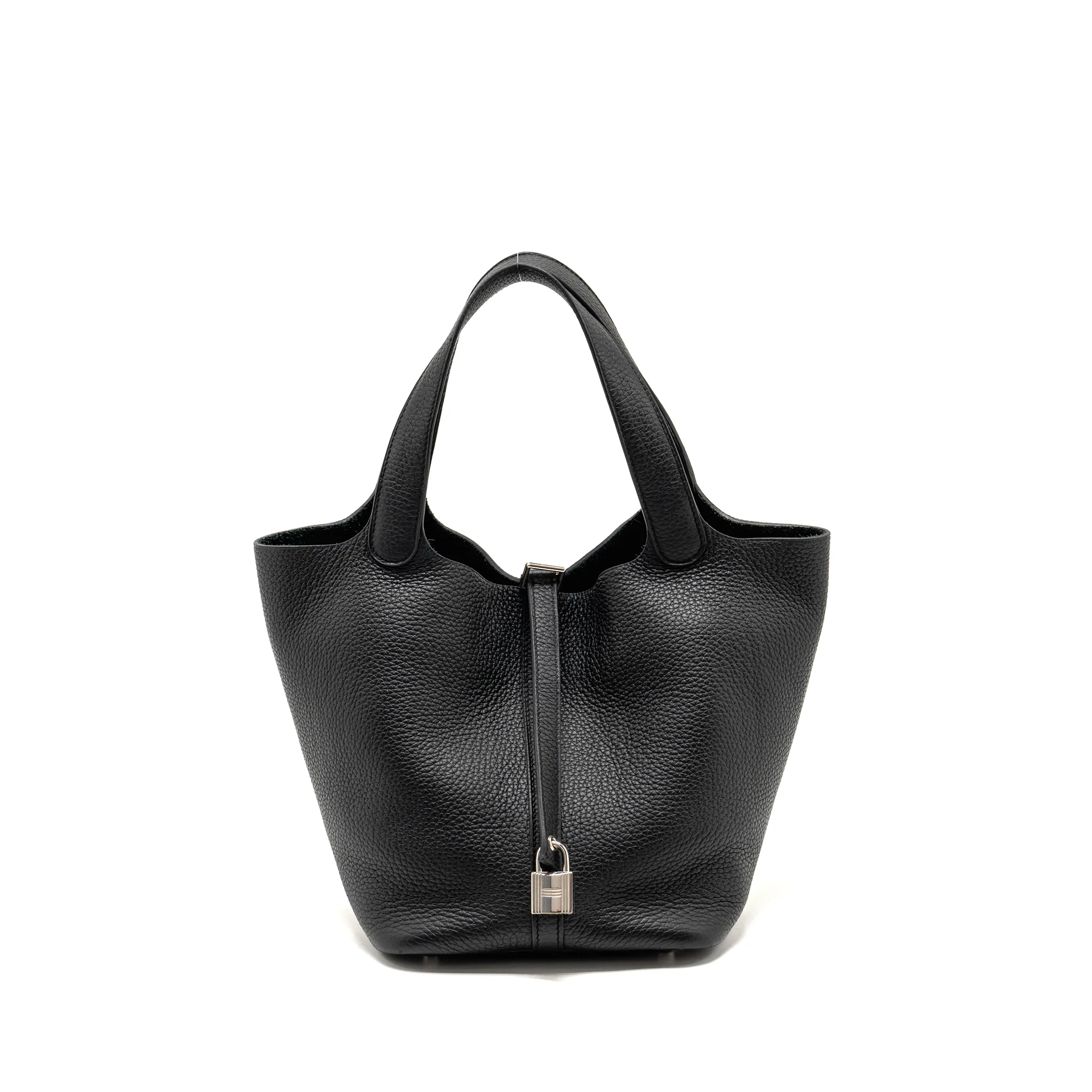 HERMES Picotin22 Lock Bag Clemence Black SHW Stamp B