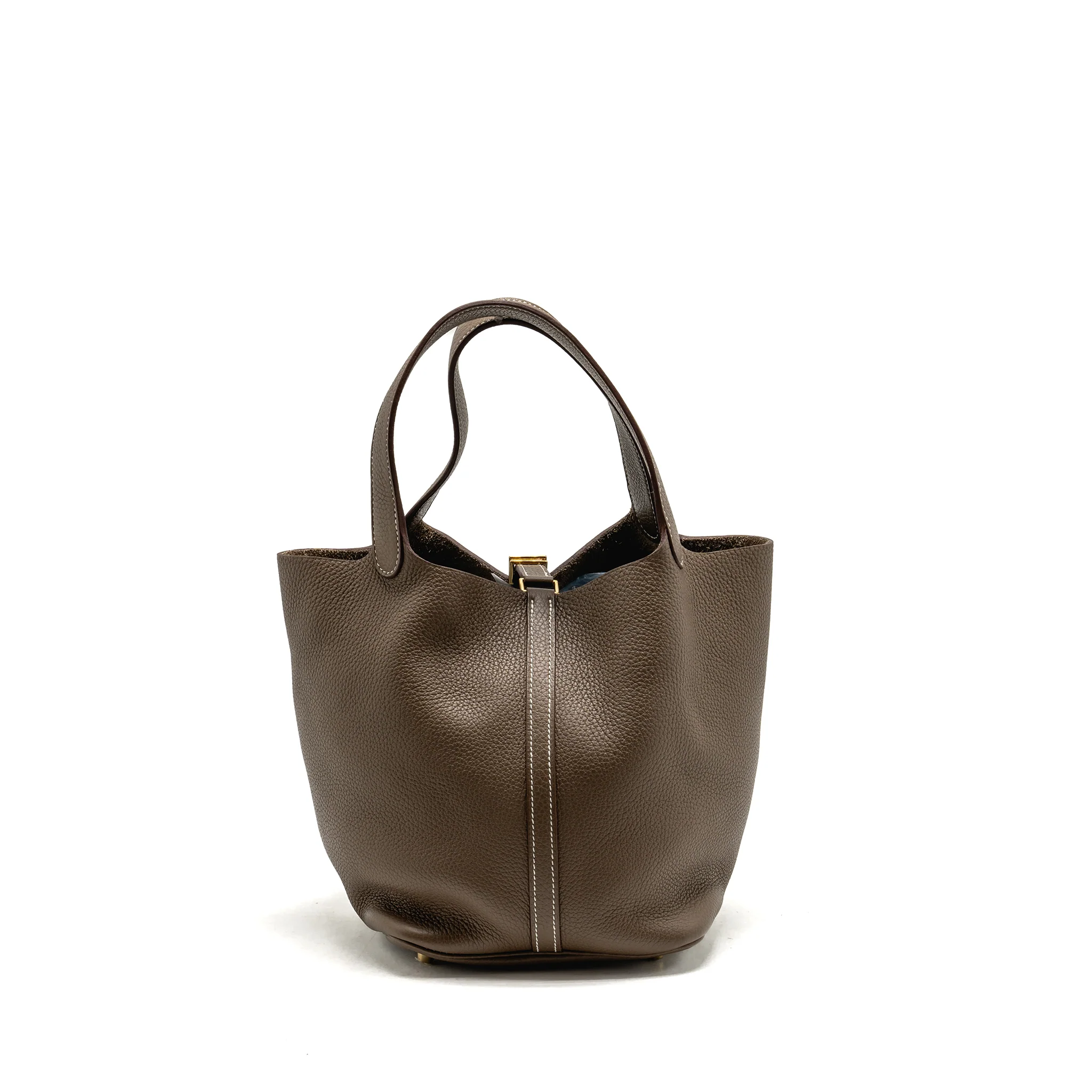 Hermes Picotin 22 Lock Bag Clemence Etoupe GHW Stamp C - Image 2