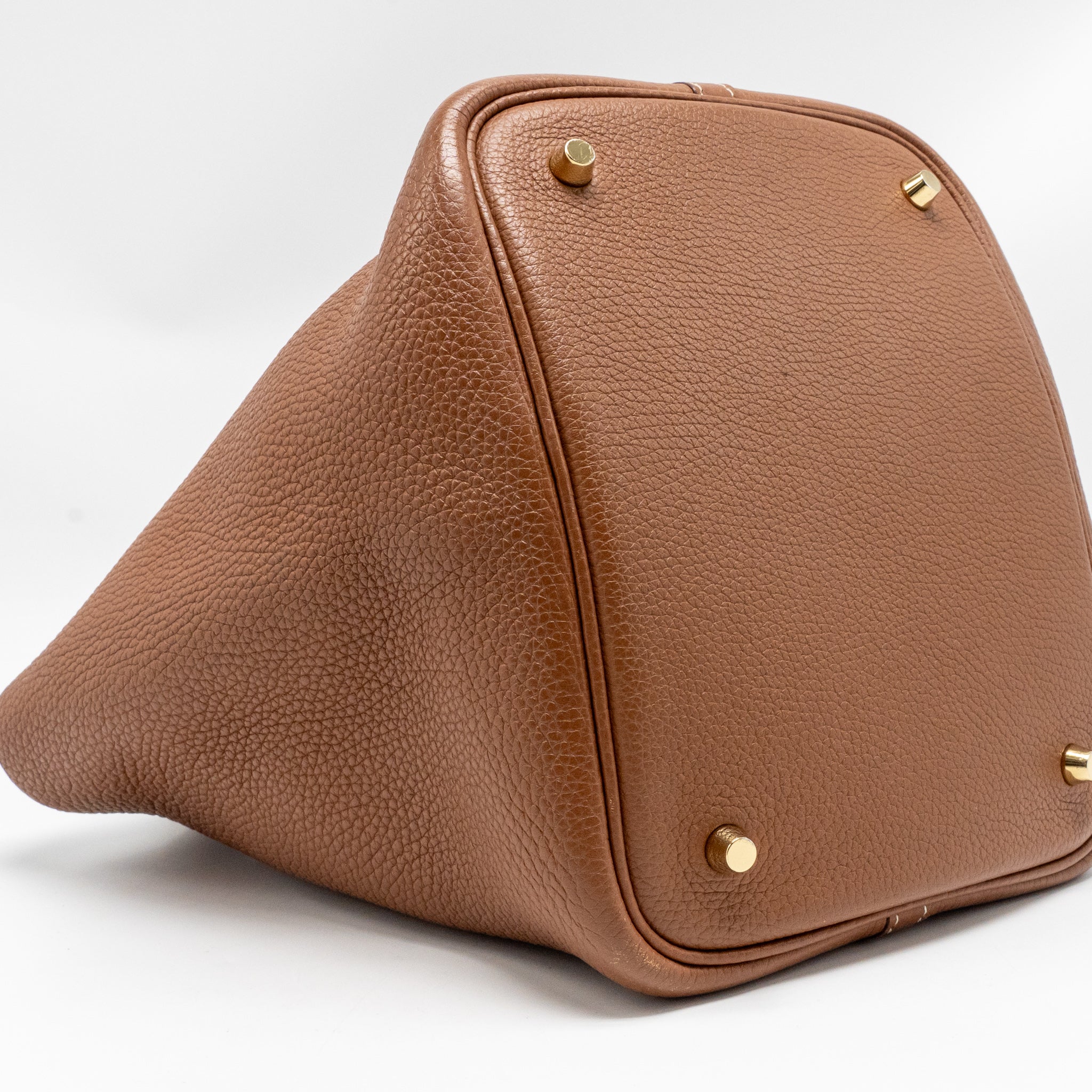 Hermes Picotin 22 Lock Bag Clemence Gold GHW Stamp Y - Image 7
