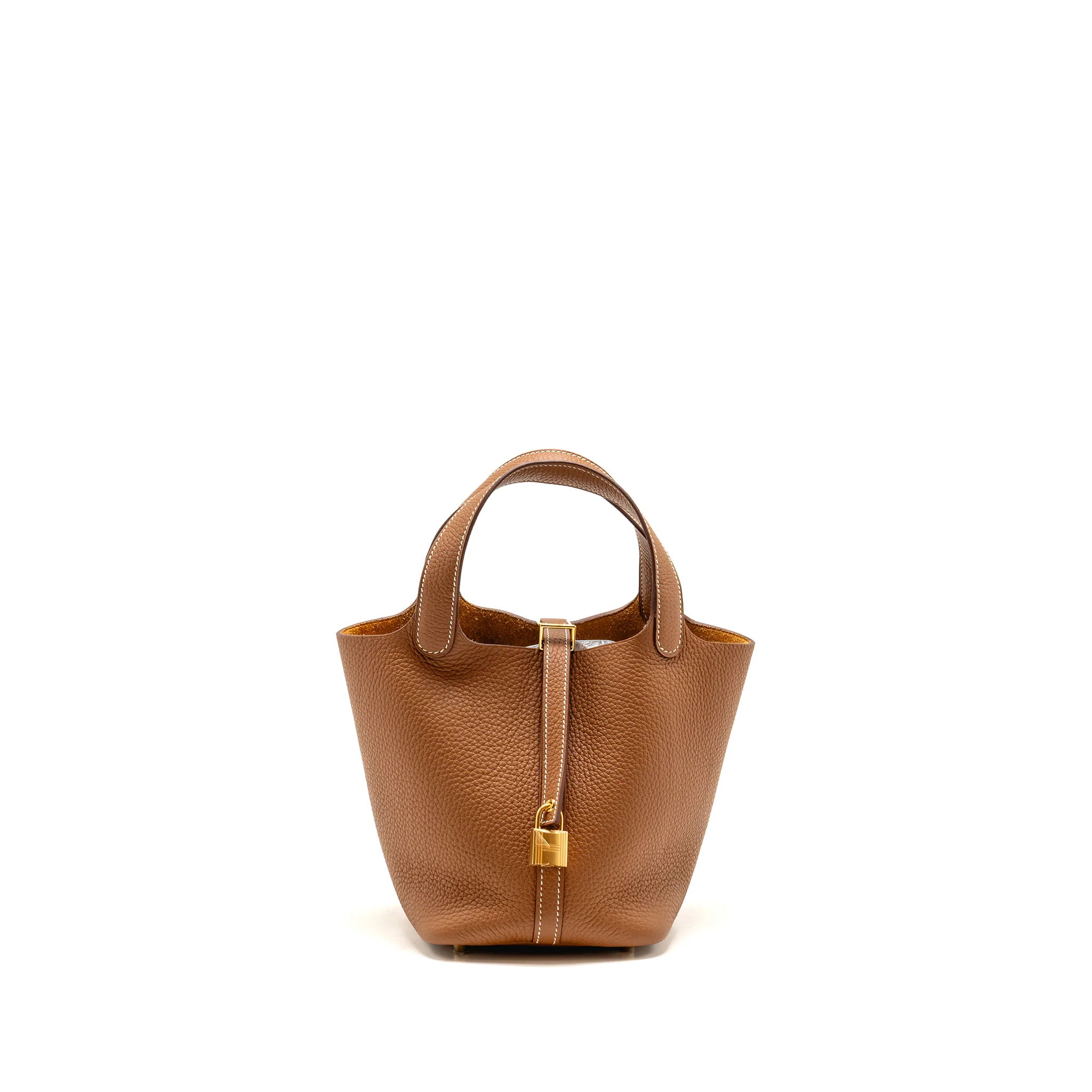 Hermes Picotin 18 Lock Bag Clemence Calfskin Gold GHW Stamp B