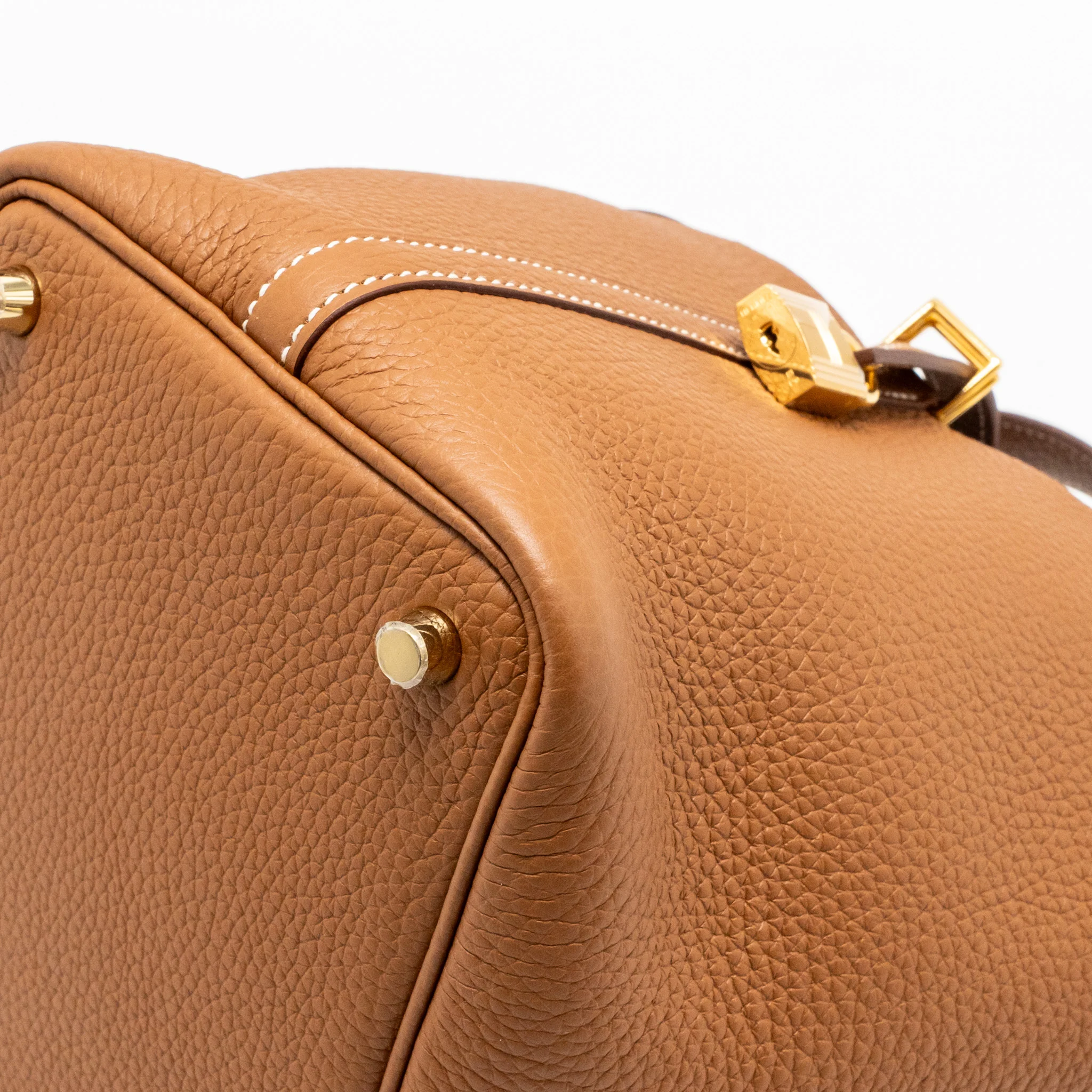 Hermes Picotin 18 Lock Bag Clemence Calfskin Gold GHW Stamp B - Image 10