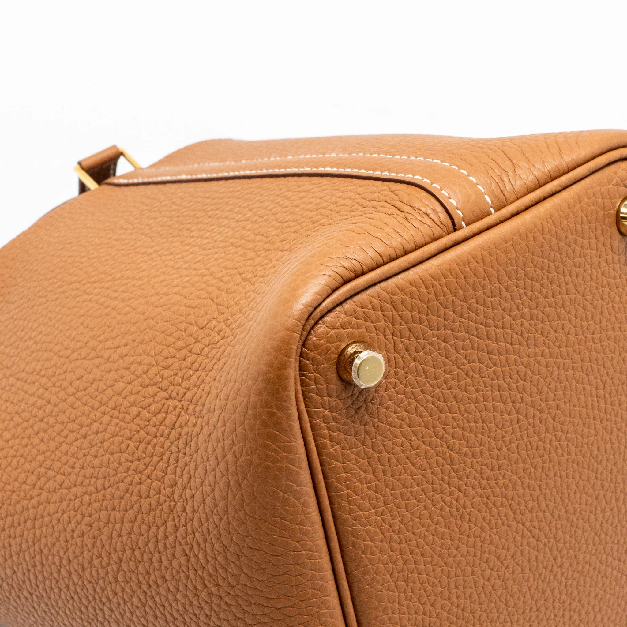 Hermes Picotin 18 Lock Bag Clemence Calfskin Gold GHW Stamp B - Image 11