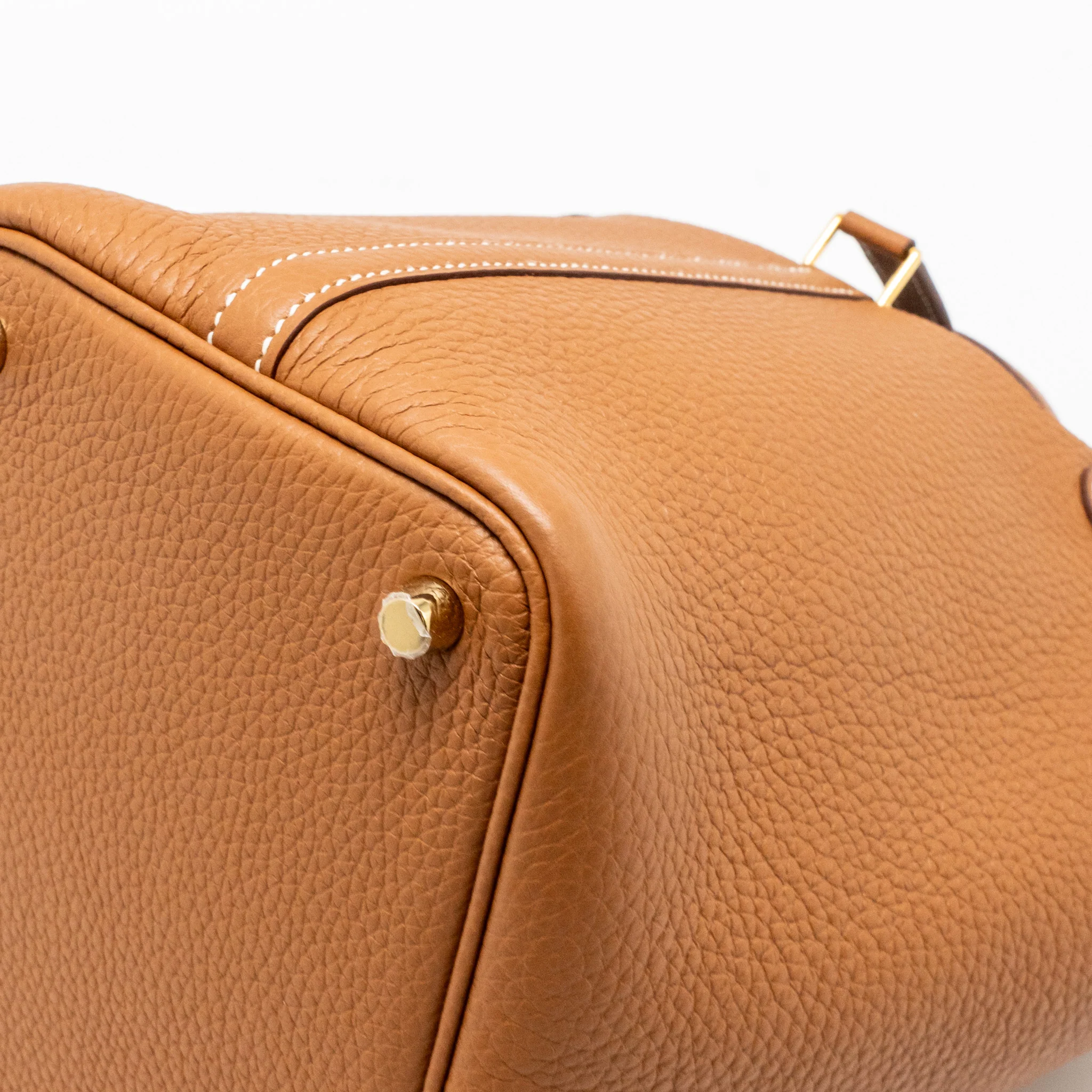 Hermes Picotin 18 Lock Bag Clemence Calfskin Gold GHW Stamp B - Image 12