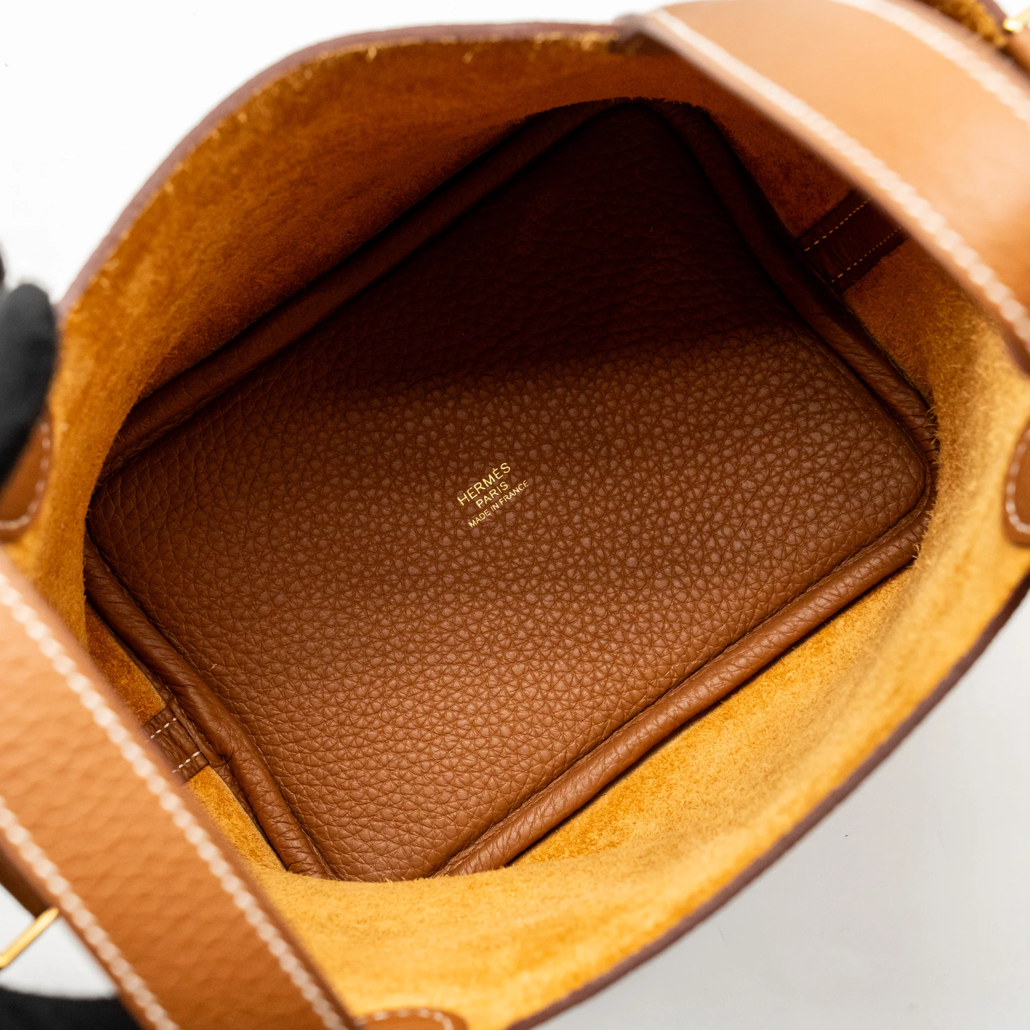 Hermes Picotin 18 Lock Bag Clemence Calfskin Gold GHW Stamp B - Image 14