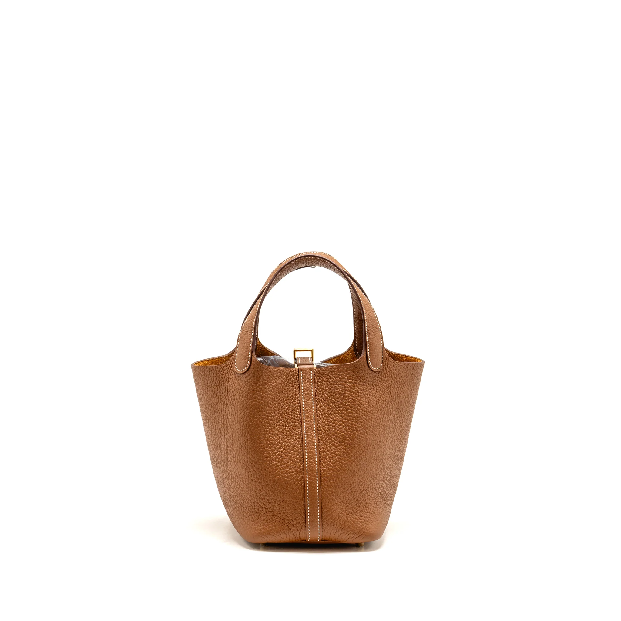 Hermes Picotin 18 Lock Bag Clemence Calfskin Gold GHW Stamp B - Image 2