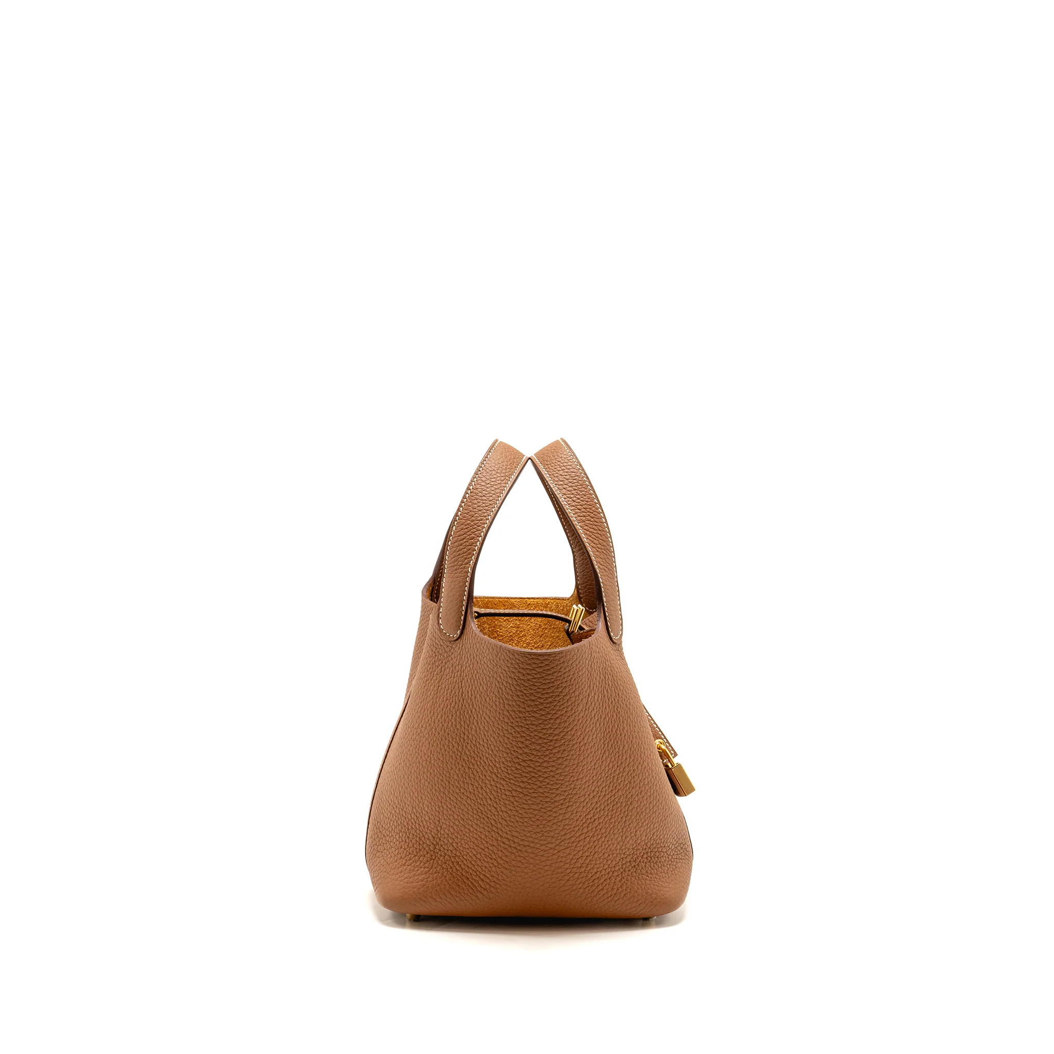Hermes Picotin 18 Lock Bag Clemence Calfskin Gold GHW Stamp B - Image 3