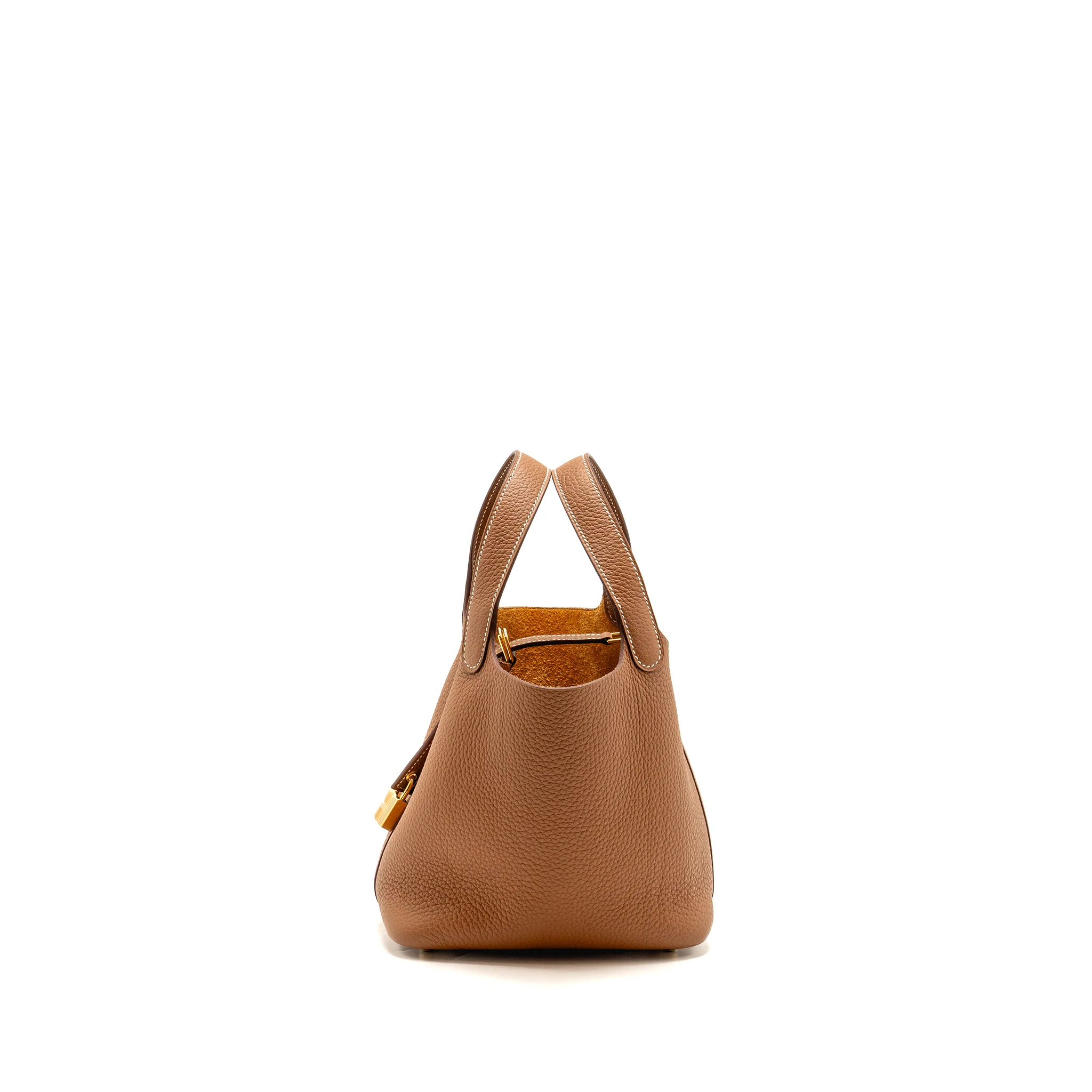 Hermes Picotin 18 Lock Bag Clemence Calfskin Gold GHW Stamp B - Image 4
