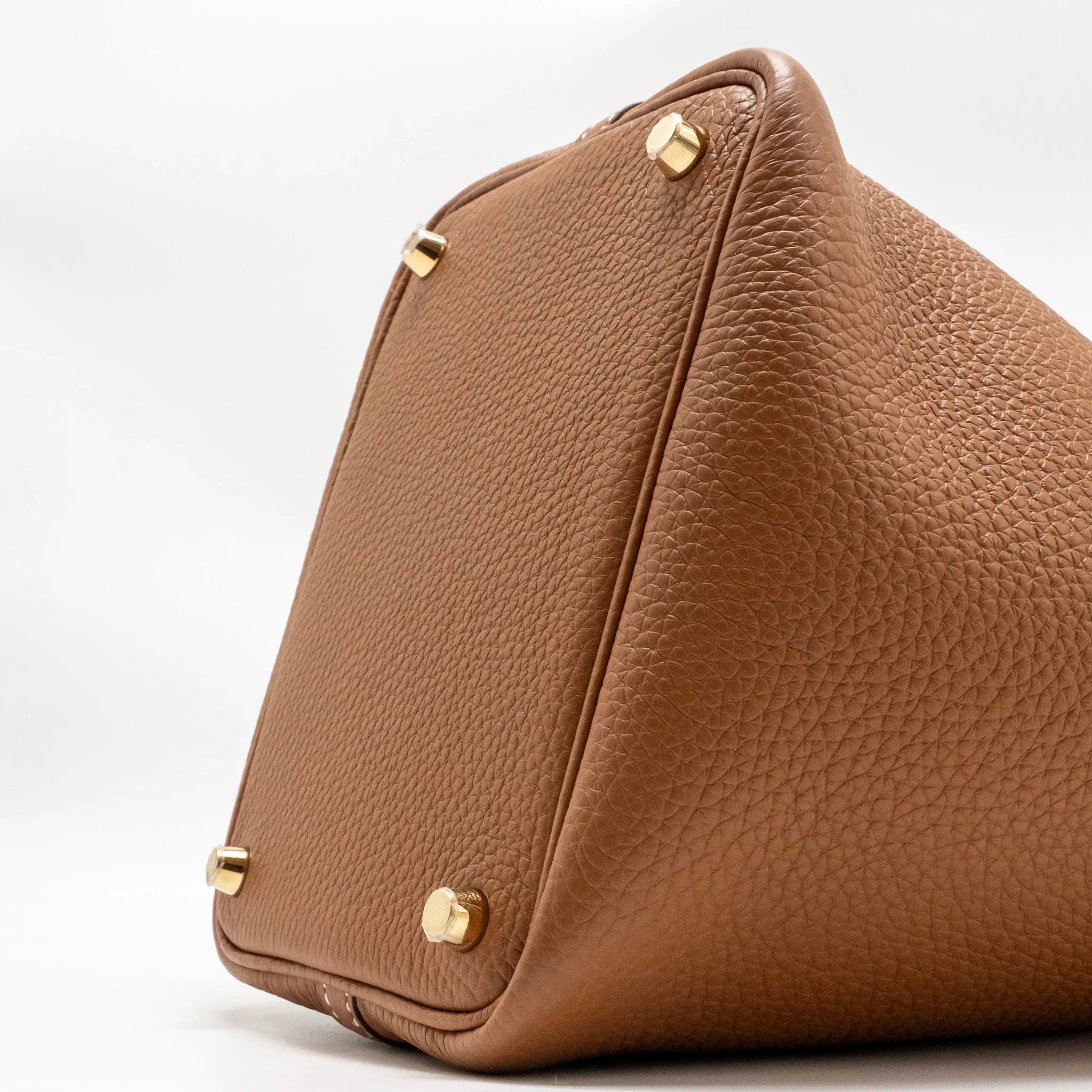 Hermes Picotin 18 Lock Bag Clemence Calfskin Gold GHW Stamp B - Image 8