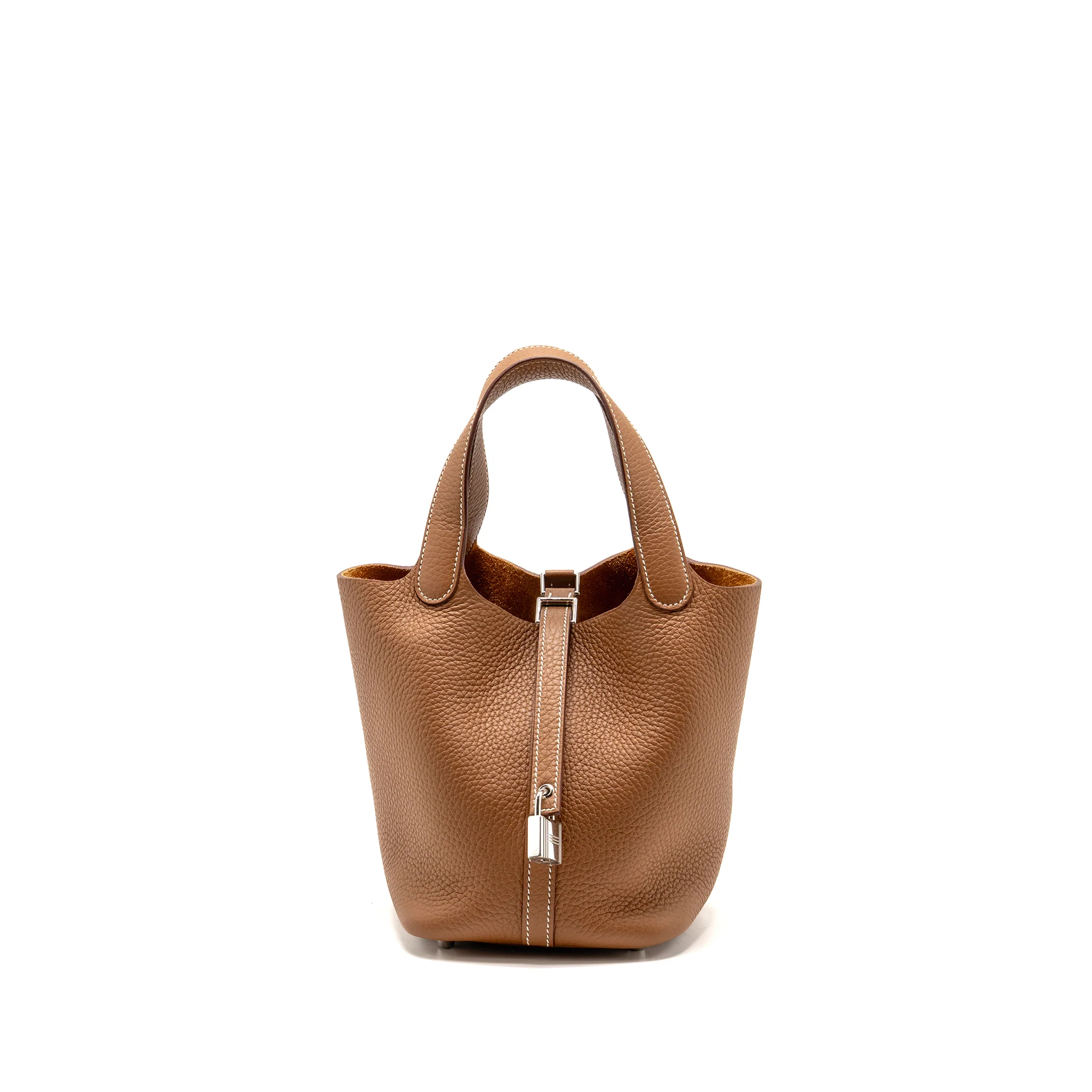 Hermes Picotin 18 Lock Bag Clemence Gold SHW Stamp W