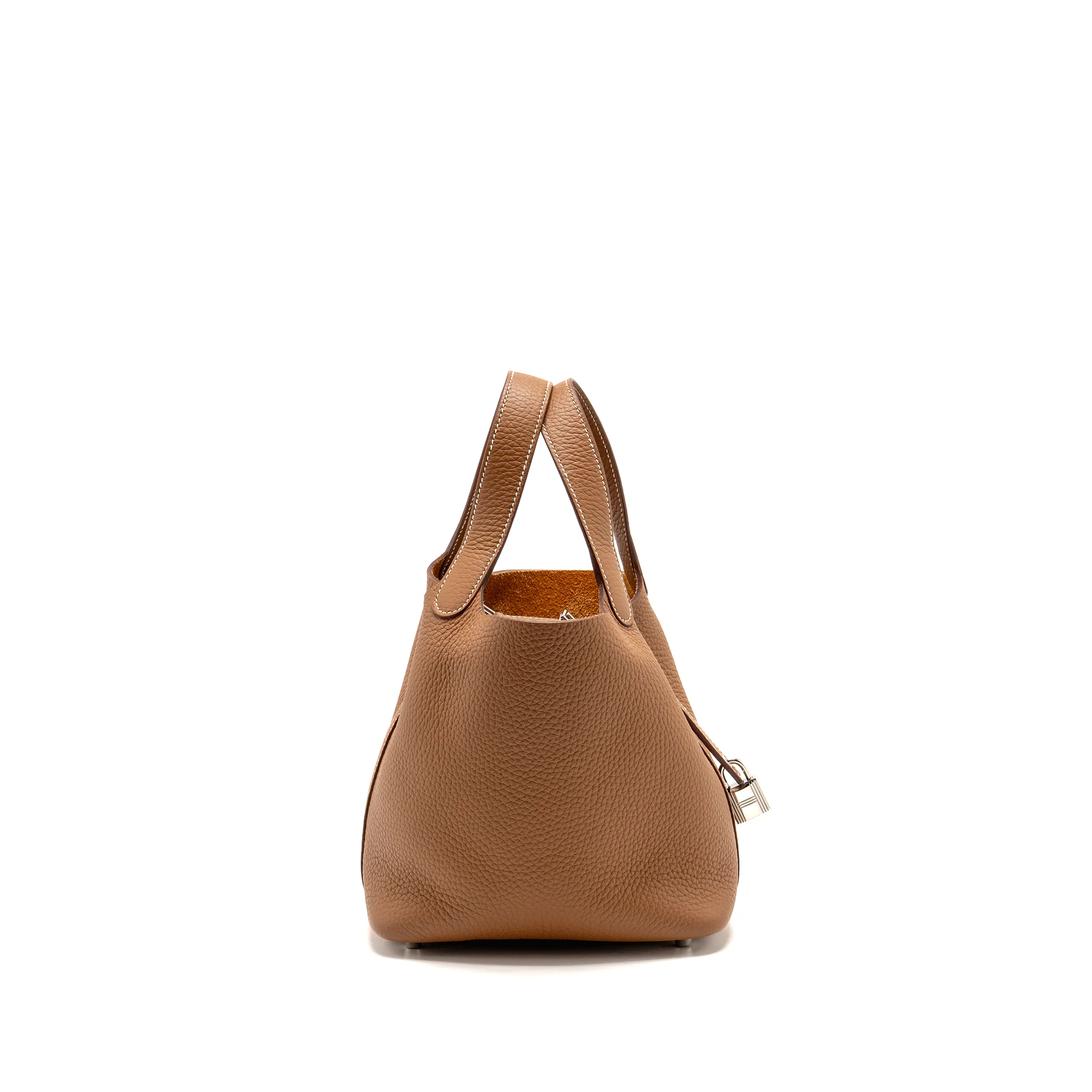 Hermes Picotin 18 Lock Bag Clemence Gold SHW Stamp W - Image 3
