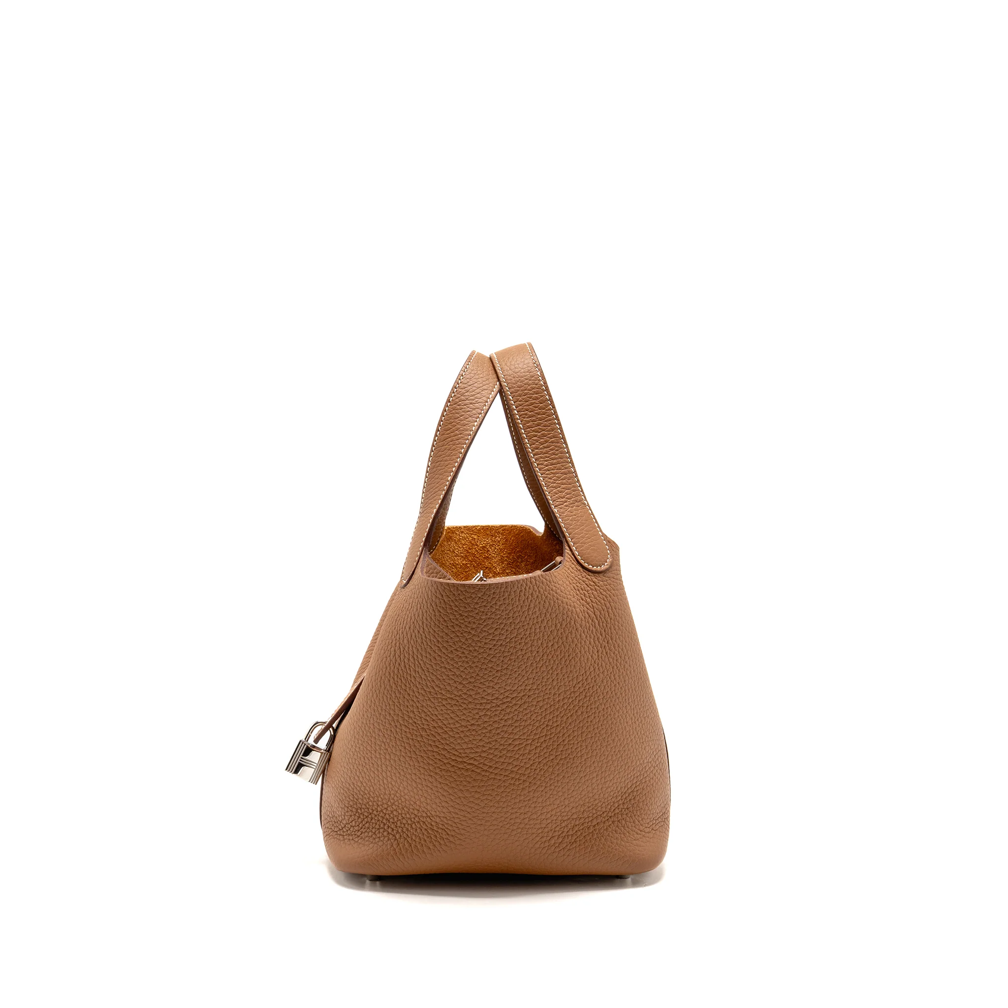 Hermes Picotin 18 Lock Bag Clemence Gold SHW Stamp W - Image 4