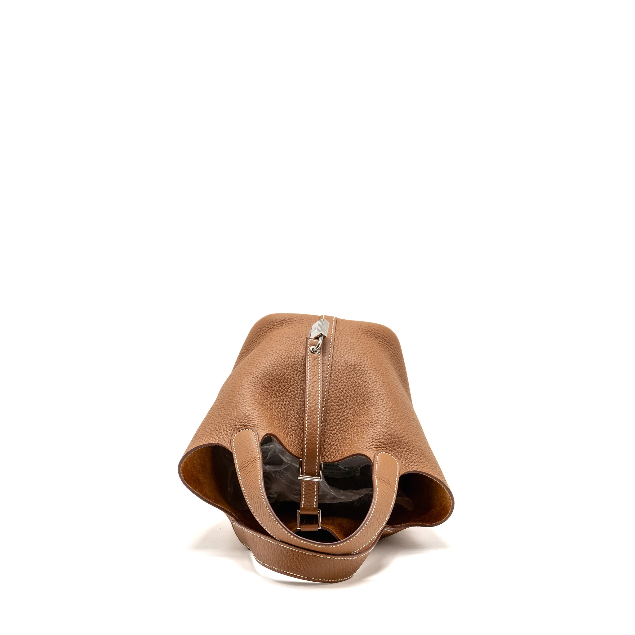 Hermes Picotin 18 Lock Bag Clemence Gold SHW Stamp W - Image 5