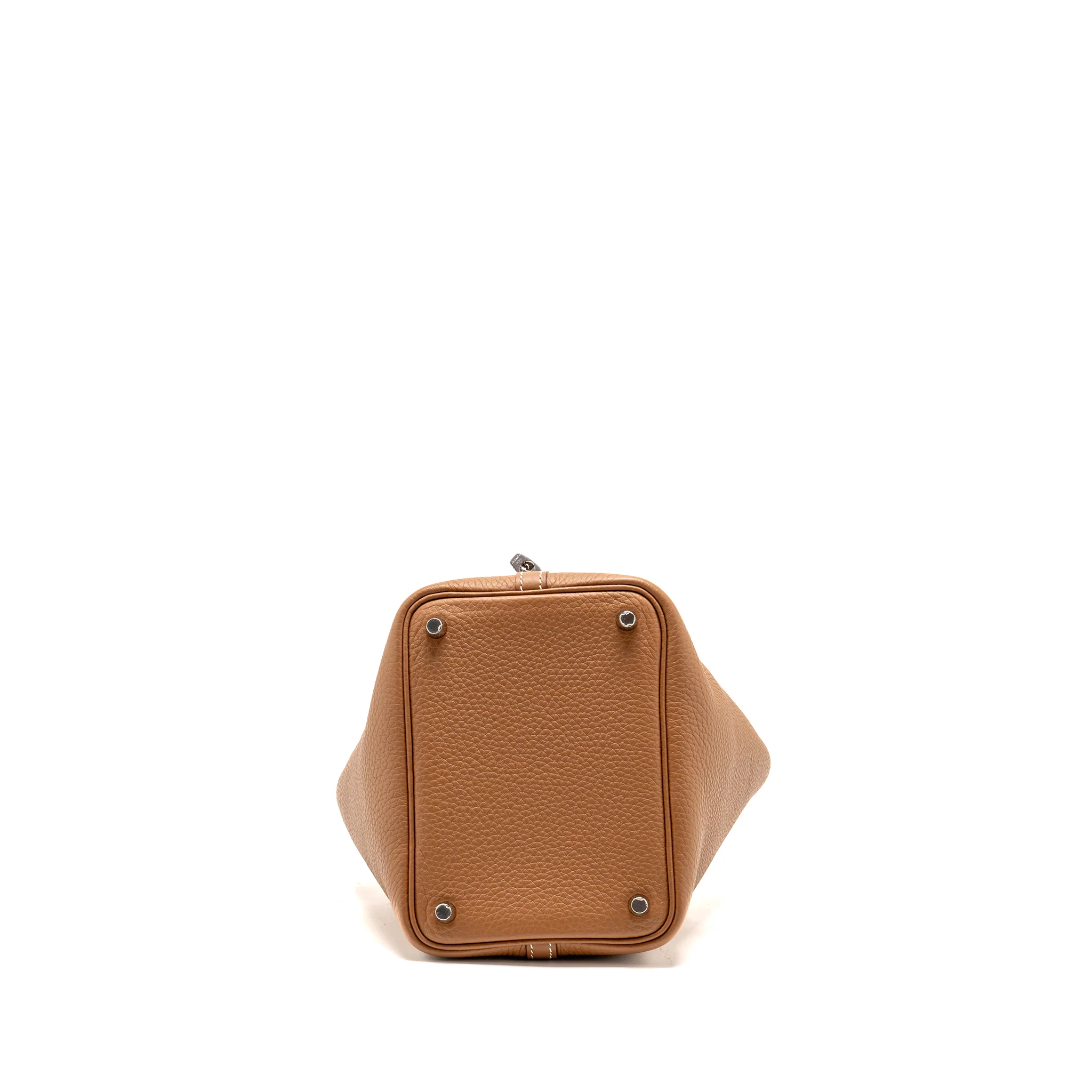 Hermes Picotin 18 Lock Bag Clemence Gold SHW Stamp W - Image 6