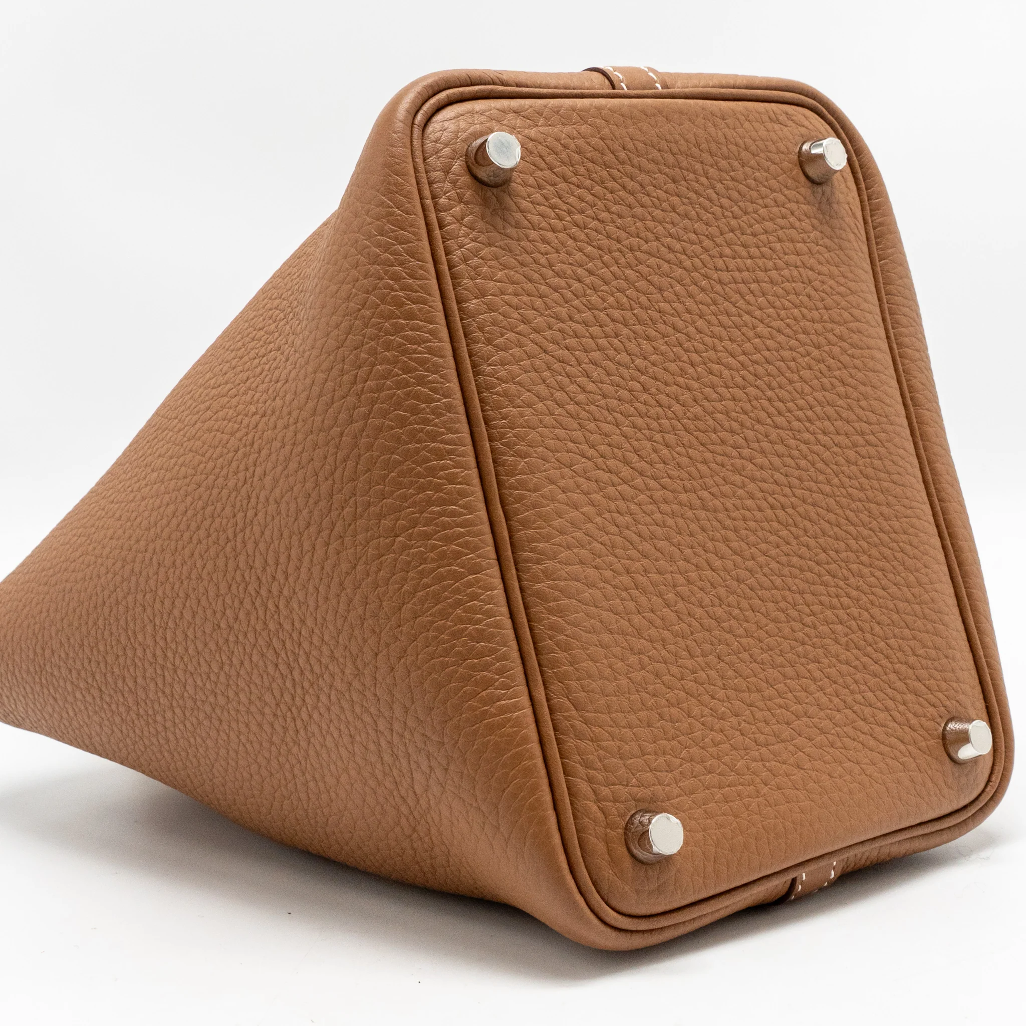 Hermes Picotin 18 Lock Bag Clemence Gold SHW Stamp W - Image 7