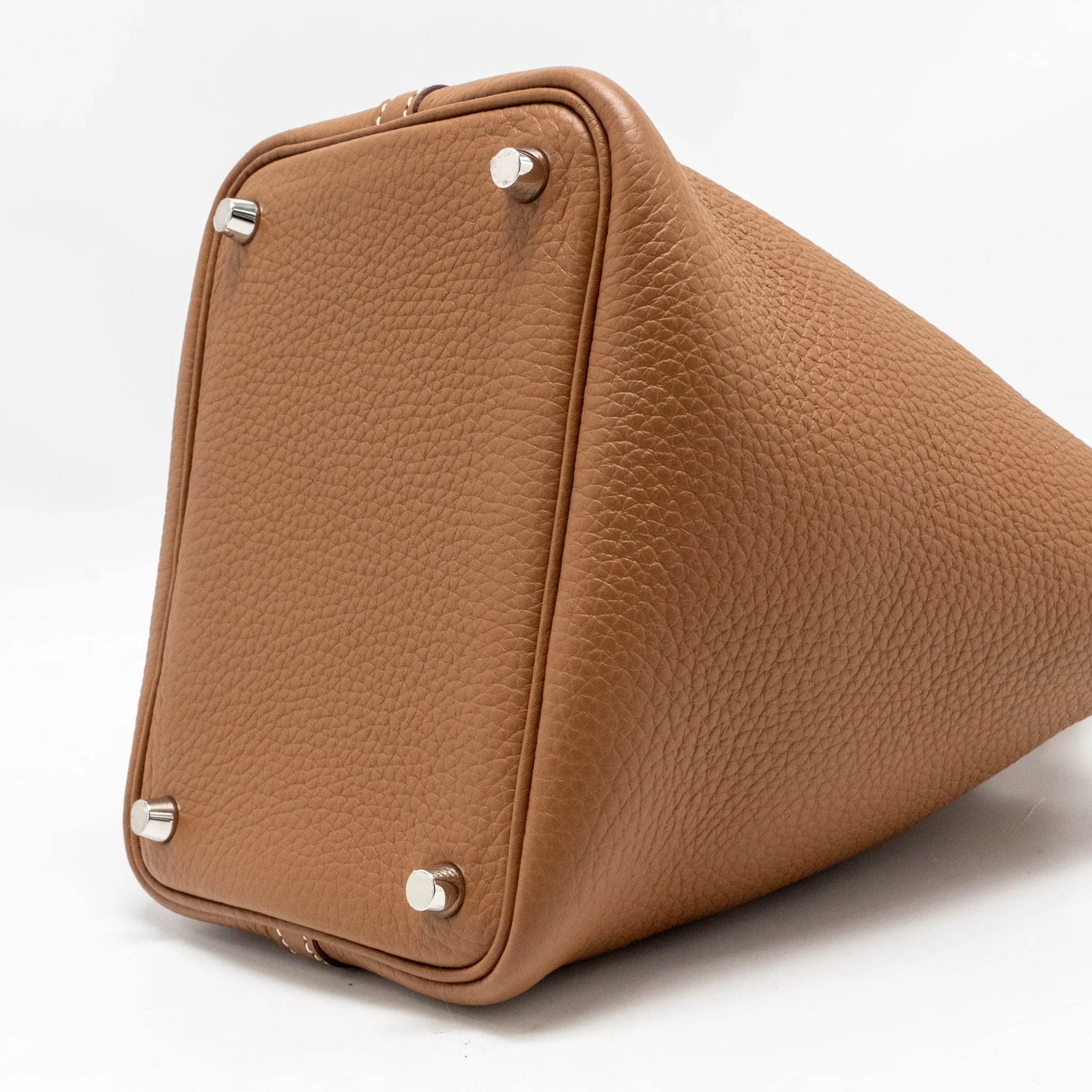 Hermes Picotin 18 Lock Bag Clemence Gold SHW Stamp W - Image 8