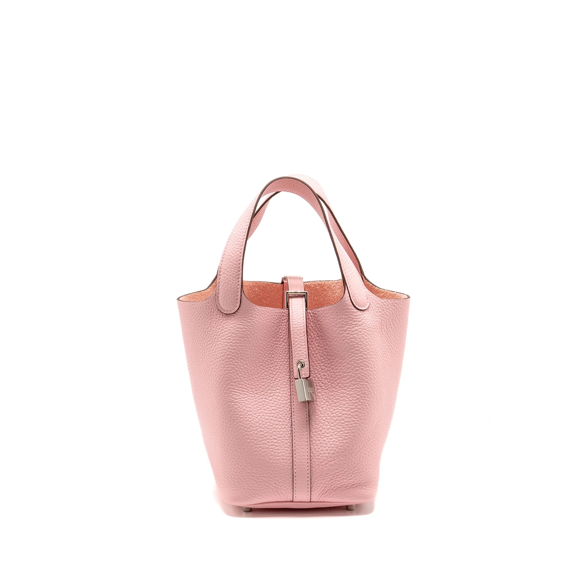 Hermes Picotin 18 Lock Bag Clemence 3Q Rose Sakura SHW Stamp B