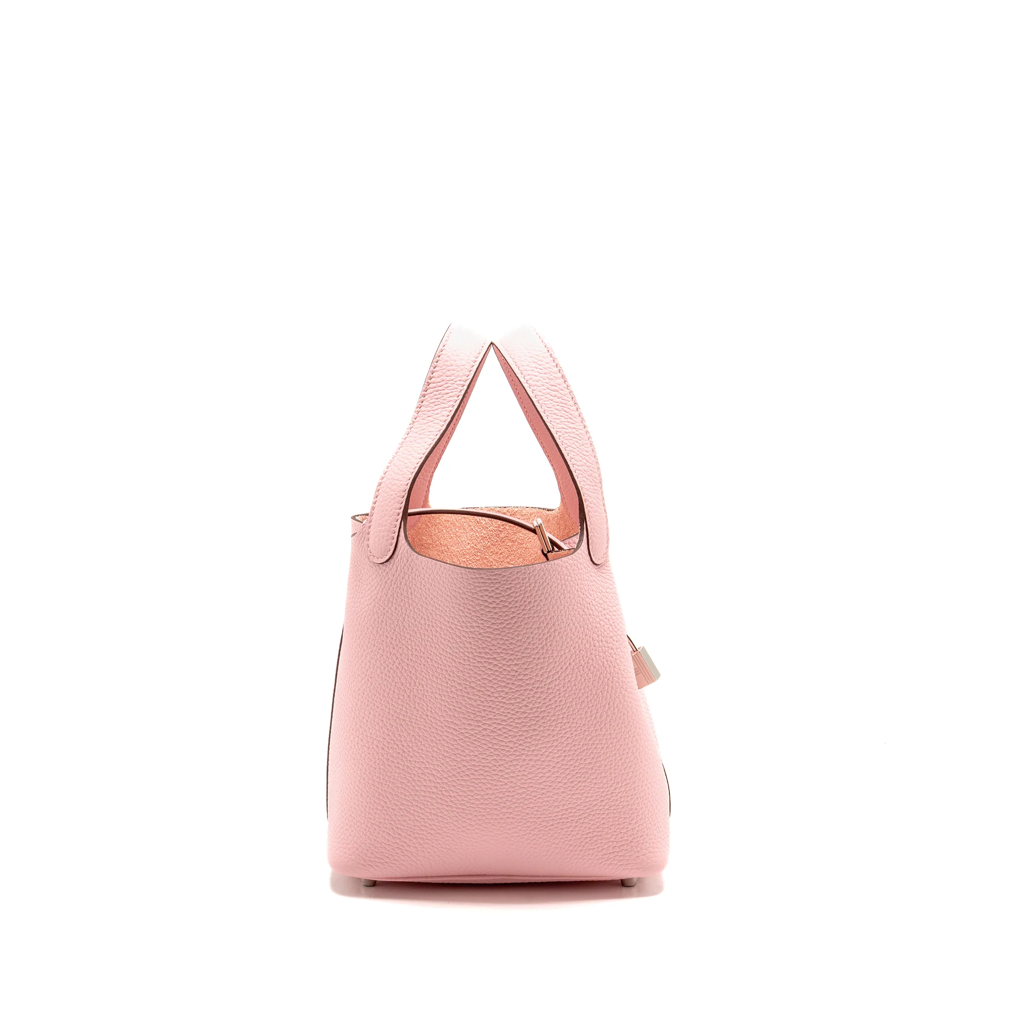 Hermes Picotin 18 Lock Bag Clemence 3Q Rose Sakura SHW Stamp B - Image 3