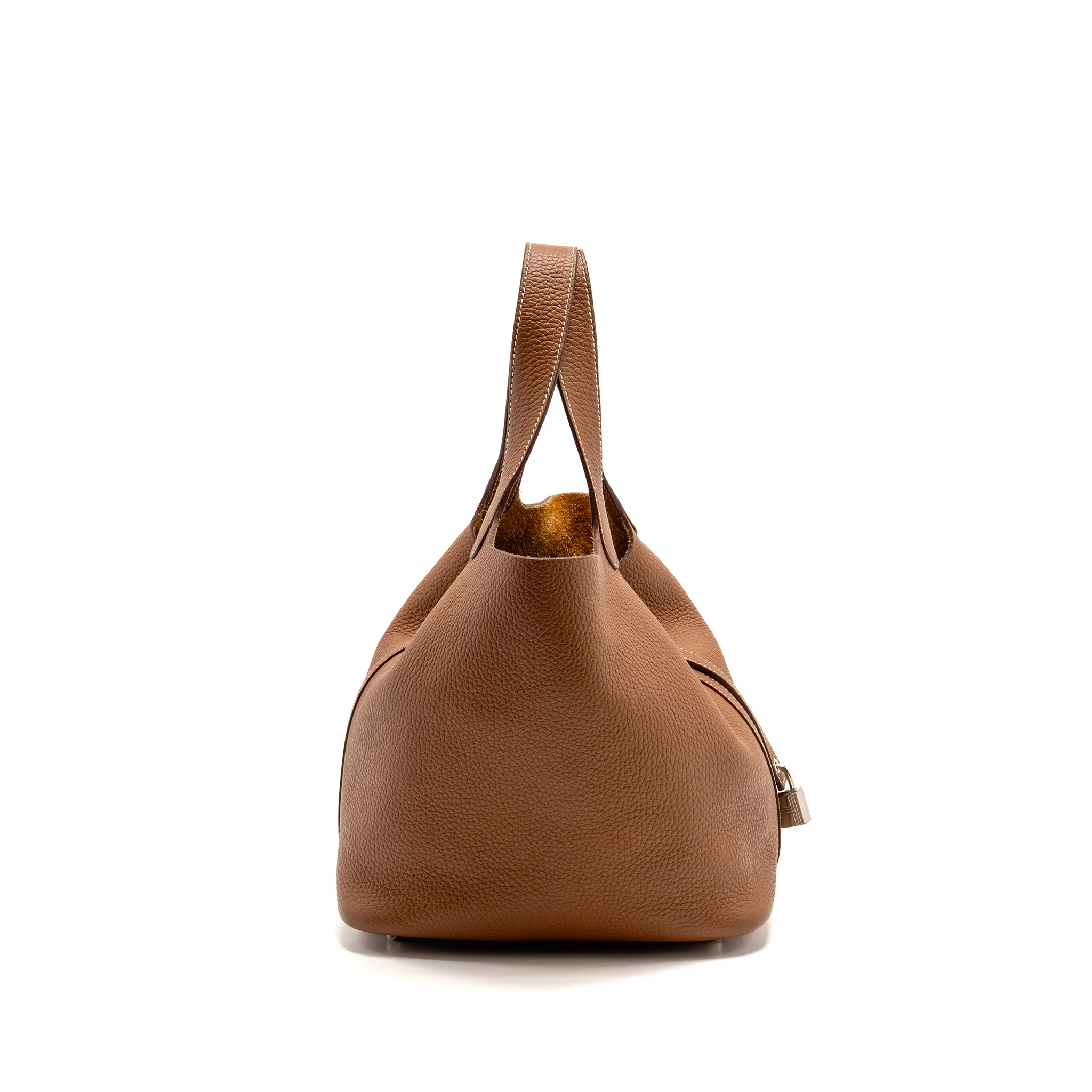 Hermes picotin 22 lock bag clemence gold SHW stamp B - Image 3