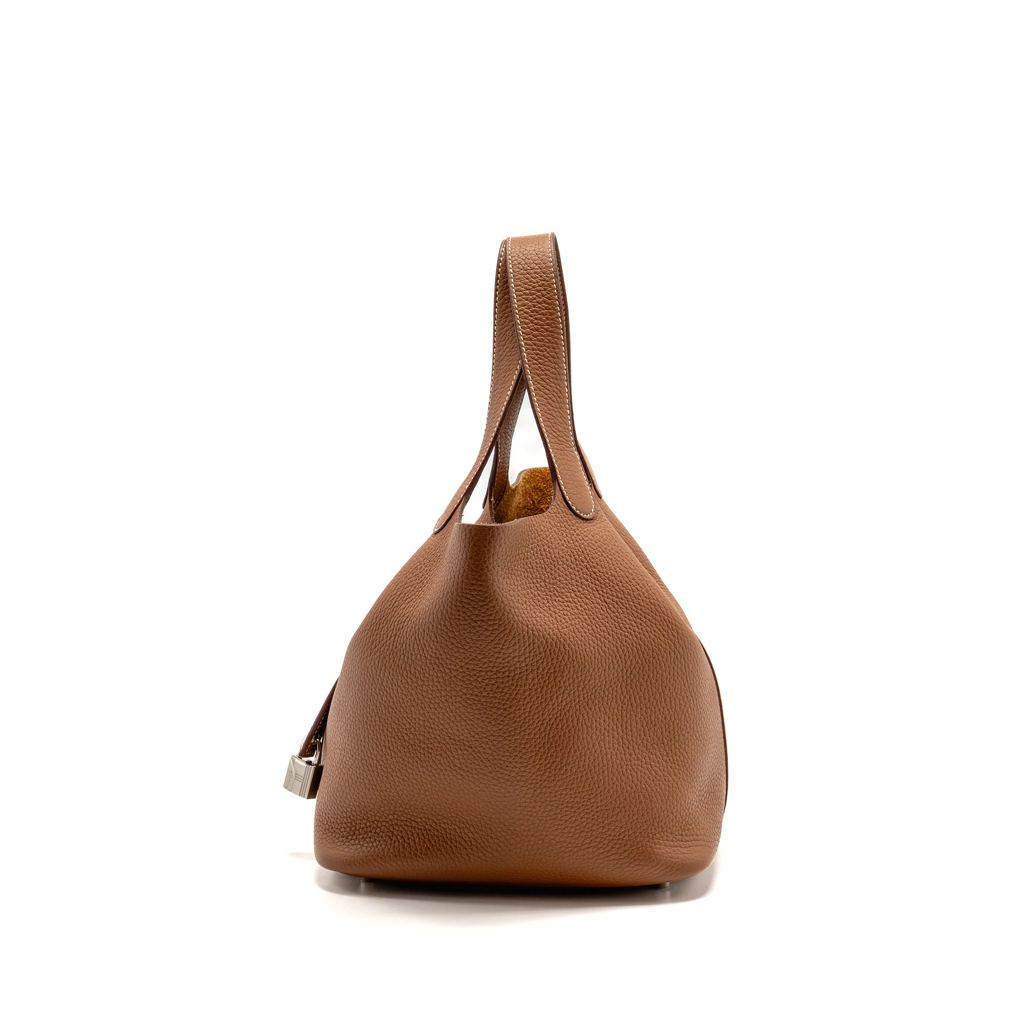 Hermes picotin 22 lock bag clemence gold SHW stamp B - Image 4
