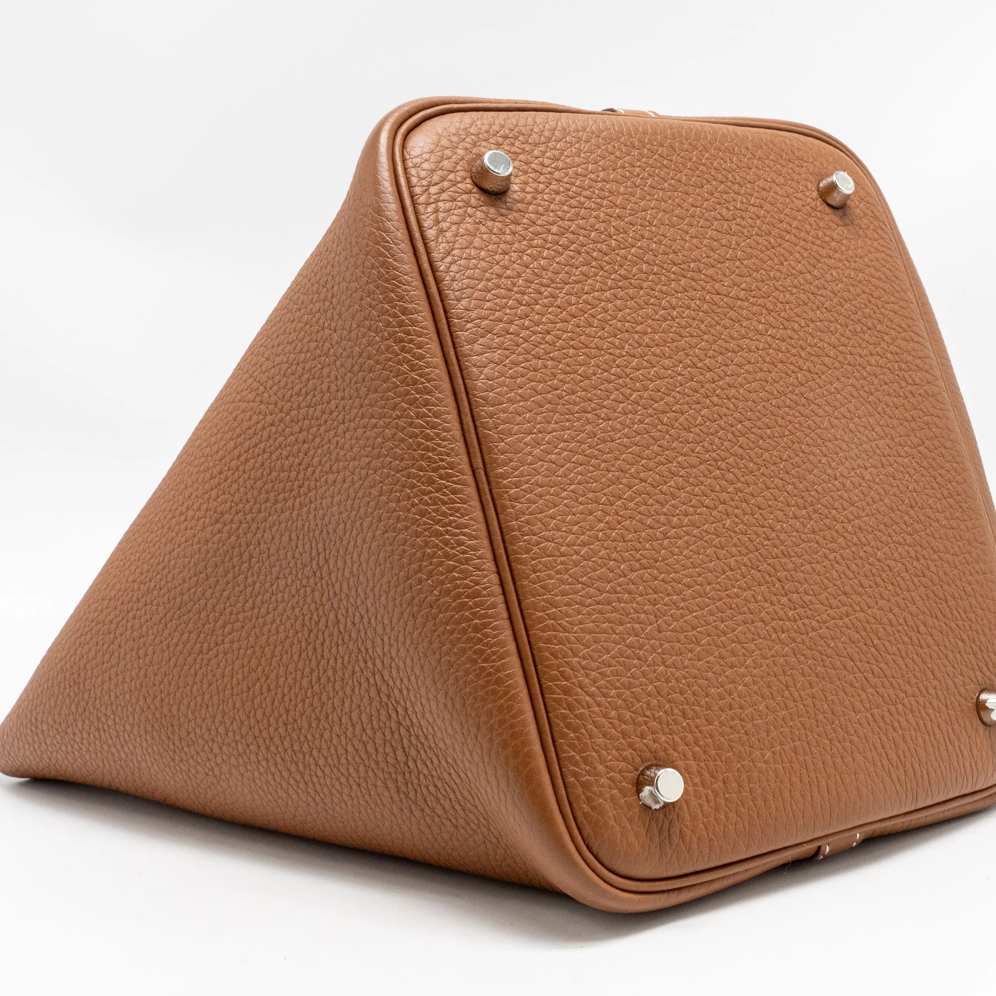 Hermes picotin 22 lock bag clemence gold SHW stamp B - Image 7