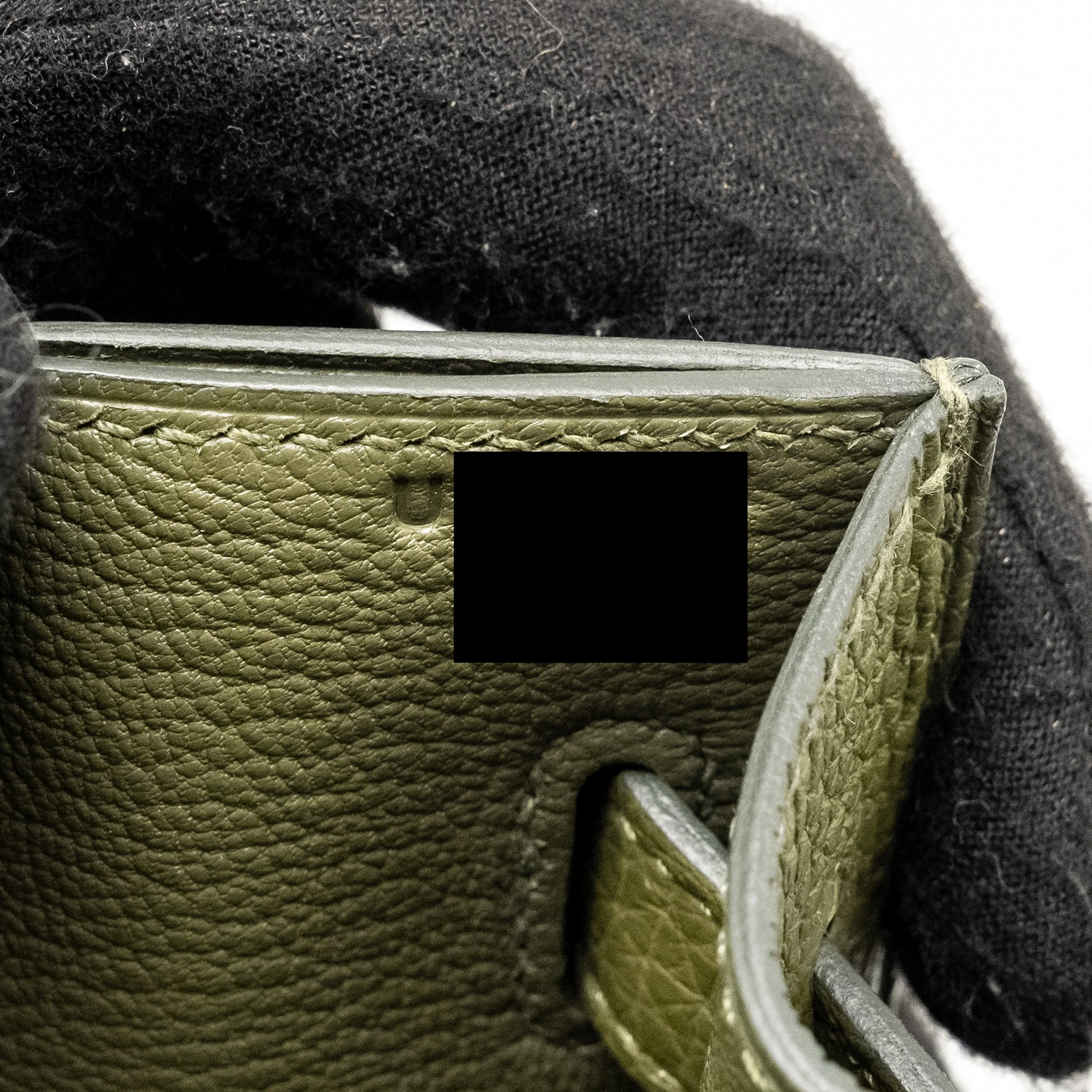 Hermes Pochette Kelly Depeches 25 Canvas / Togo Ecru Beige / Vert Olive GHW Stamp U - Image 18