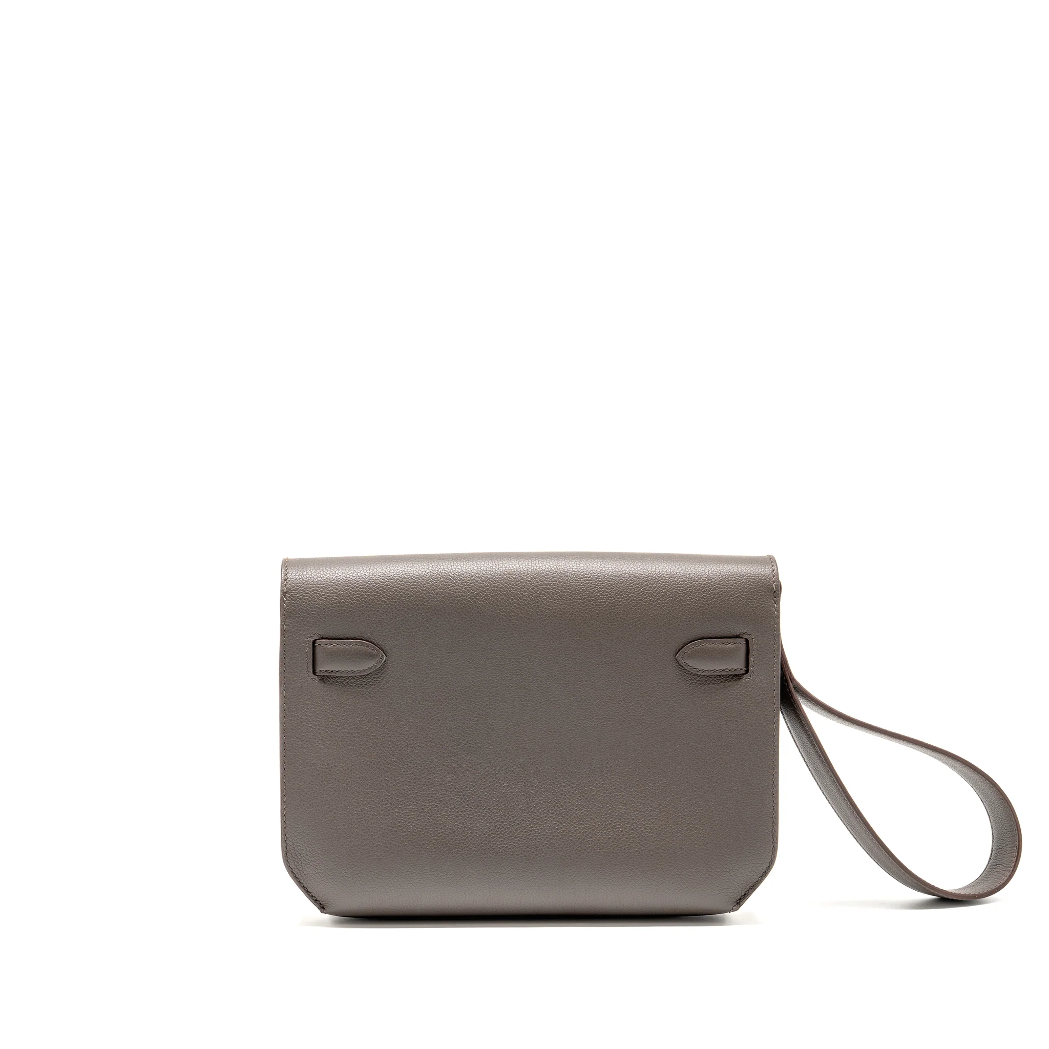 Hermes Pochette Kelly Depeches 25 Evercolor gris Etain SHW stamp Z - Image 2