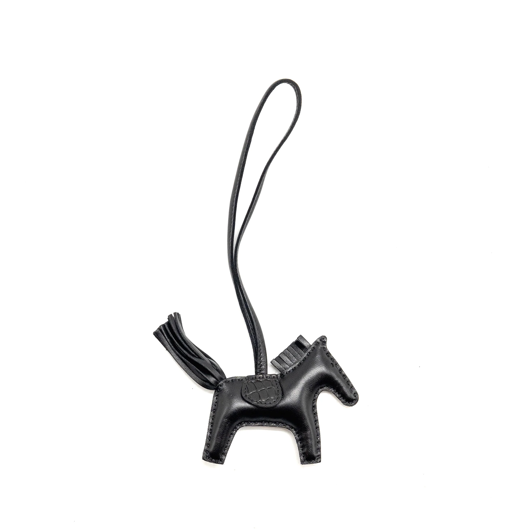Hermes Rodeo ALLIGATOR TOUCH PM Bag Charm SO Black Stamp Z - Image 2