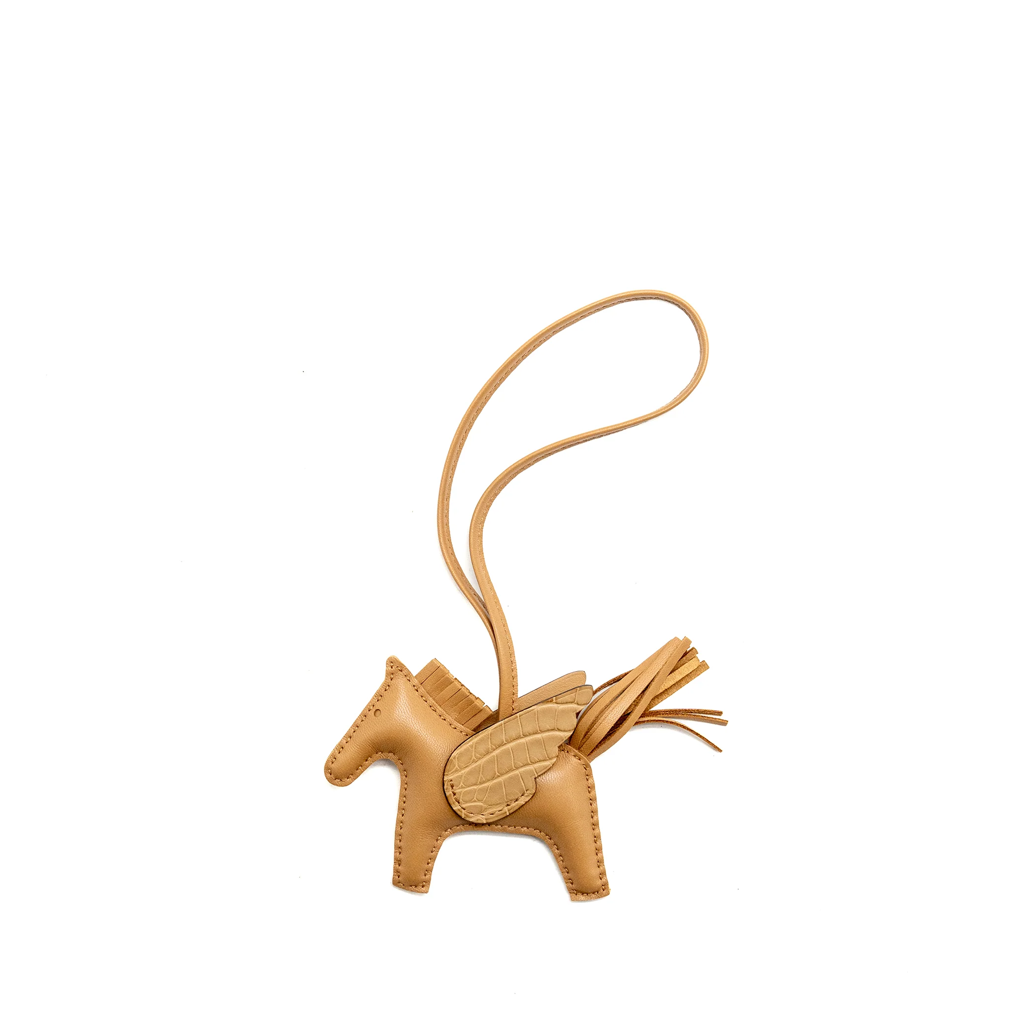 Hermes rodeo pegase pm alligator touch bag charm chai stamp U
