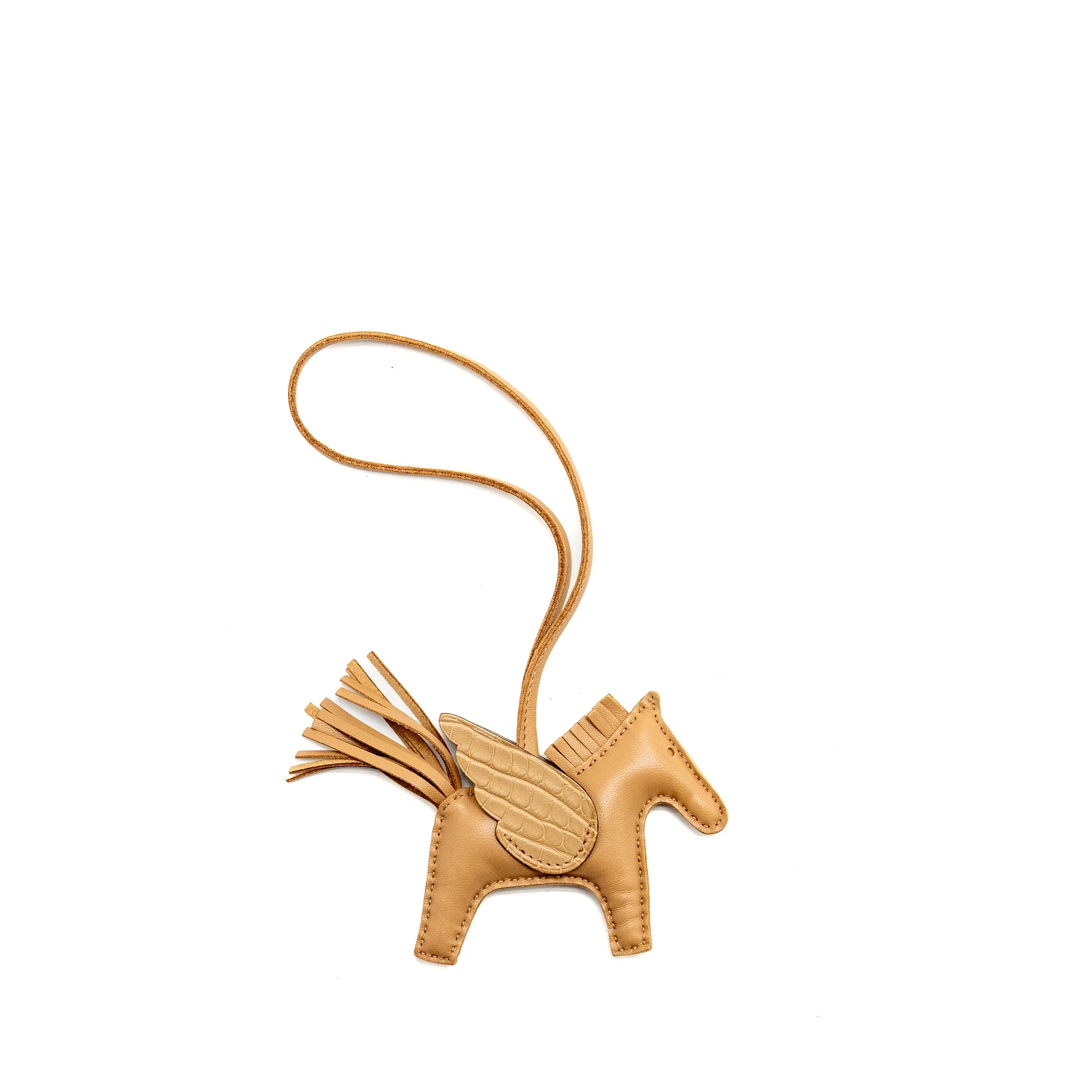 Hermes rodeo pegase pm alligator touch bag charm chai stamp U - Image 2