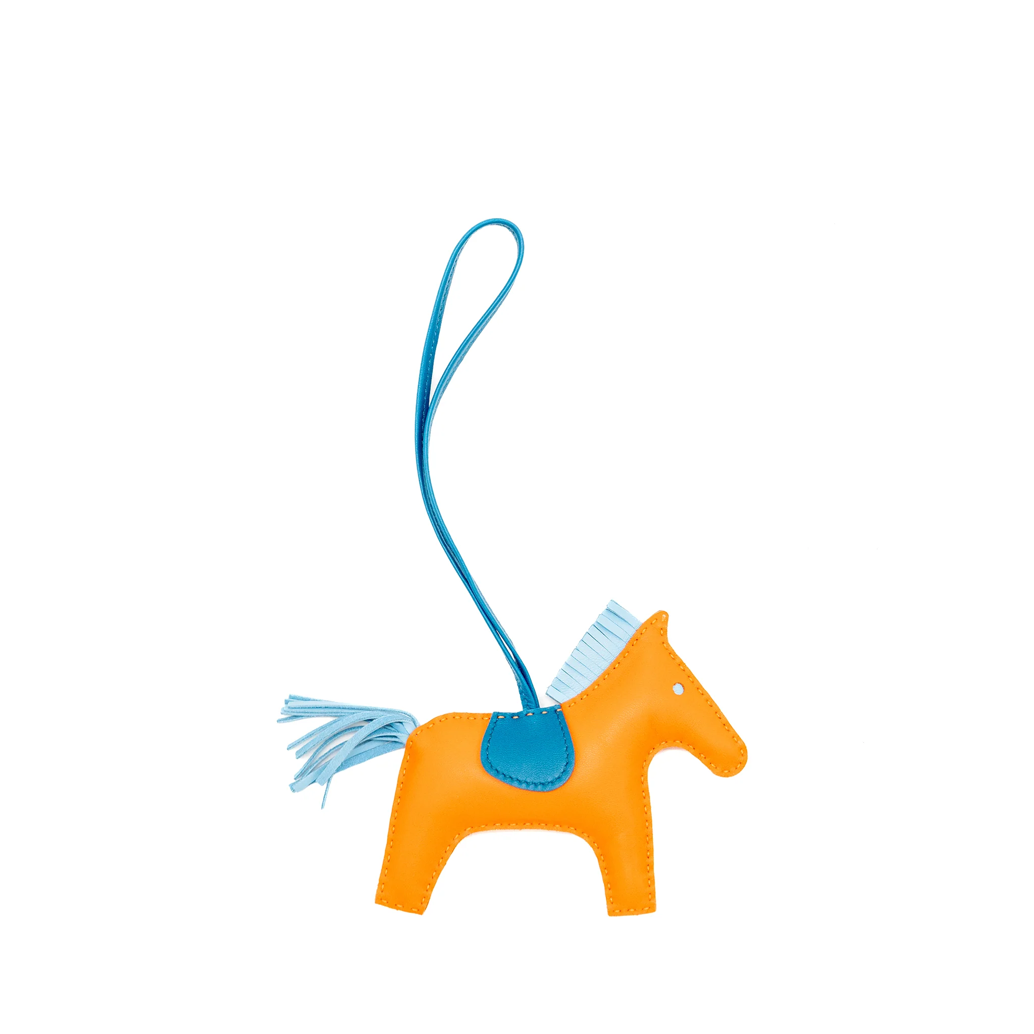 Hermes Rodeo MM Bag Charm Flame/Celestial Blue/Lzmir Blue - Image 2