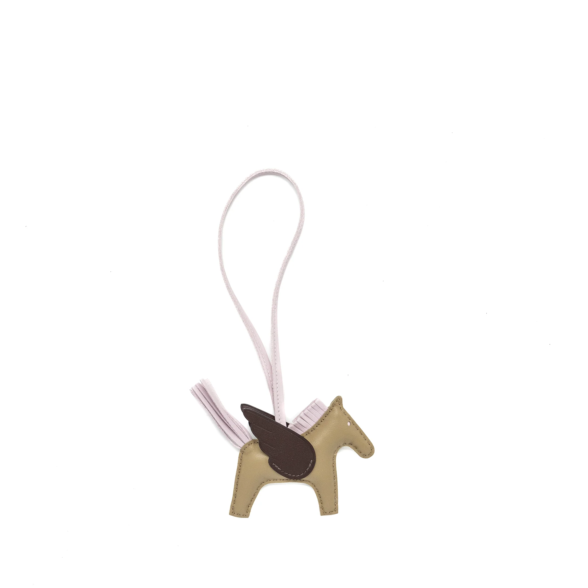 Hermes Rodeo Pegase PM Bag Charm Beige Marfa/Mauve Pale/Moka Stamp B - Image 2