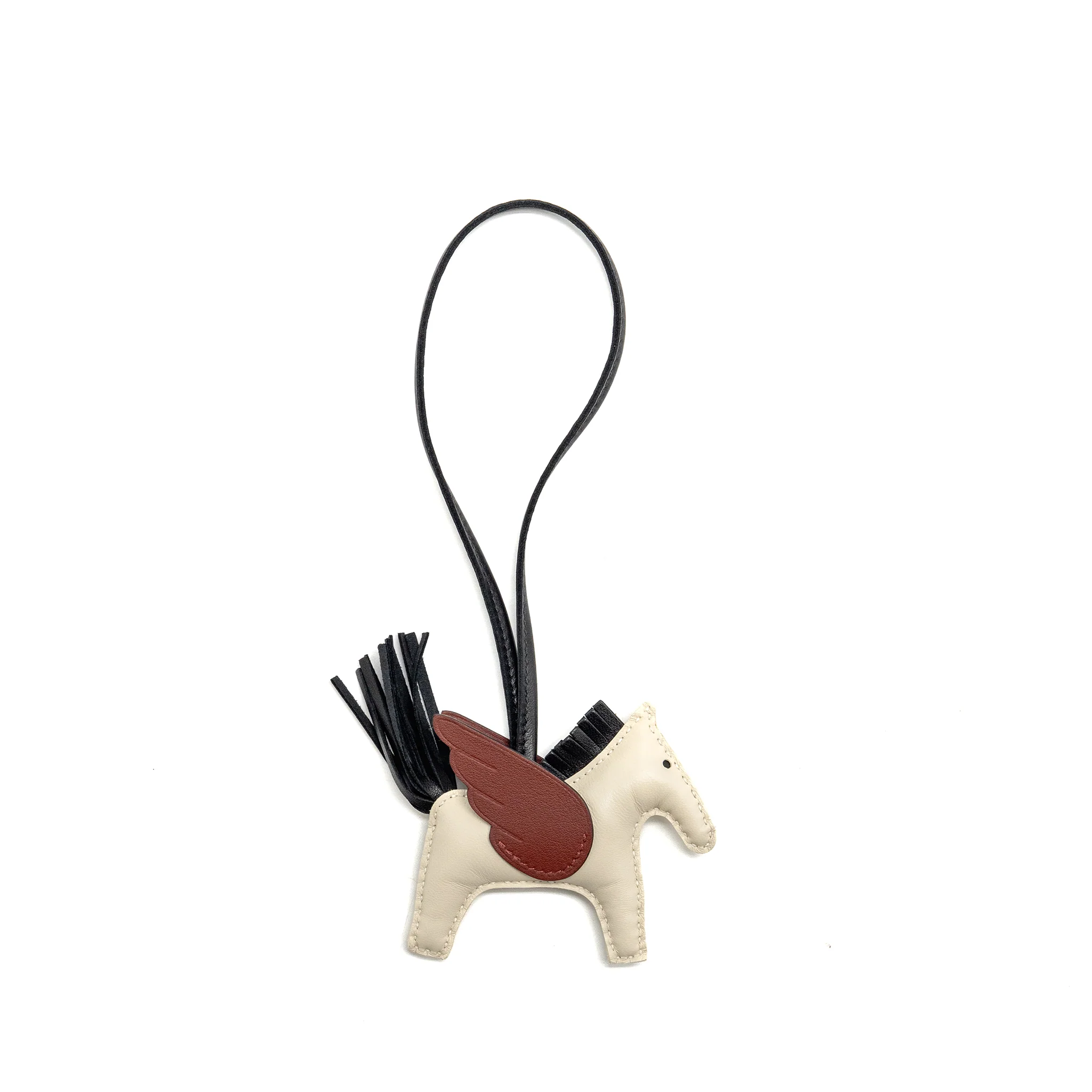 Hermes Rodeo Pegase PM Bag Charm Black/Craie/Rouge H Stamp B - Image 2