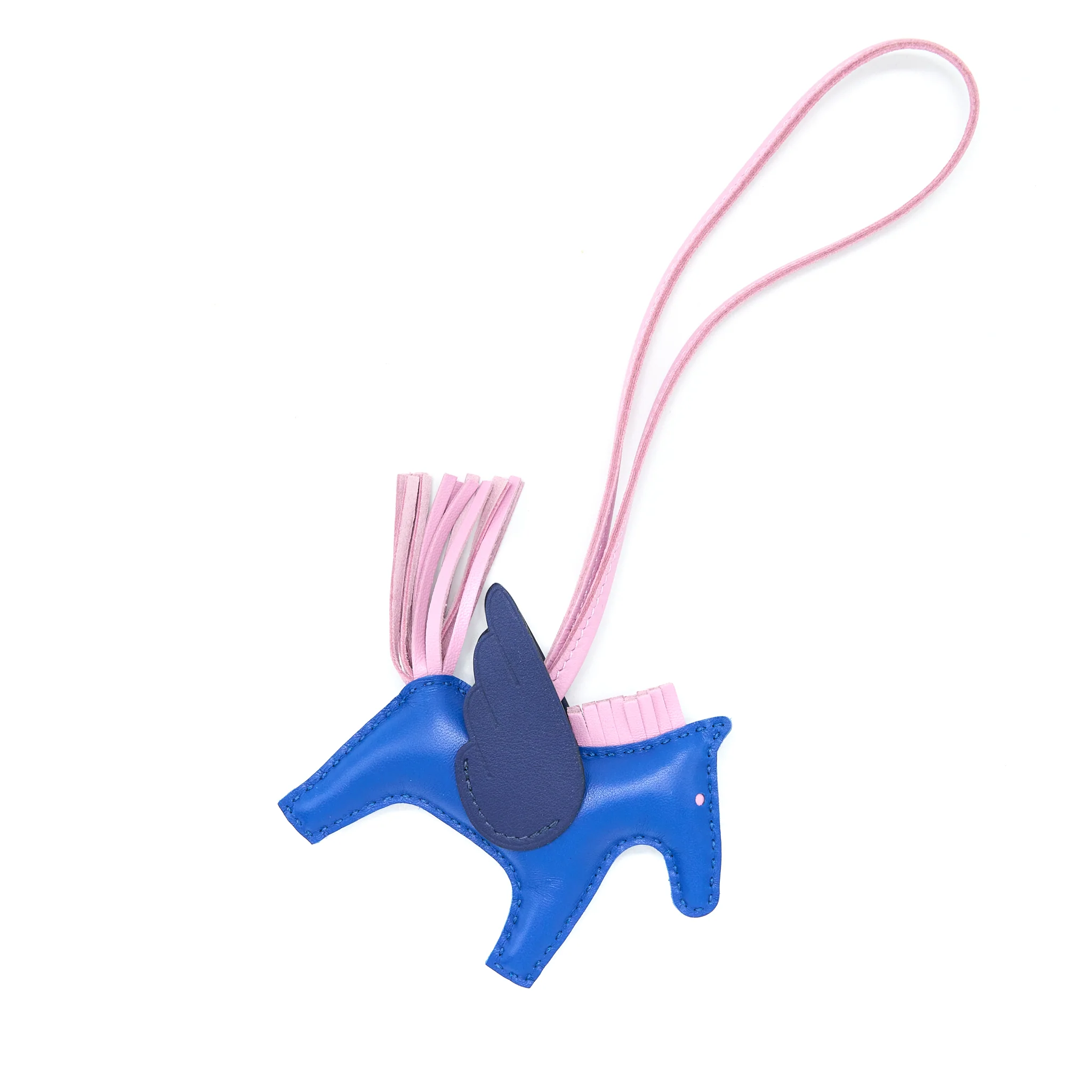 Hermes Rodeo Pegase PM Bag Charm Blue Fra/ Mauve Sylve / Blue Saphir Stamp Z - Image 3