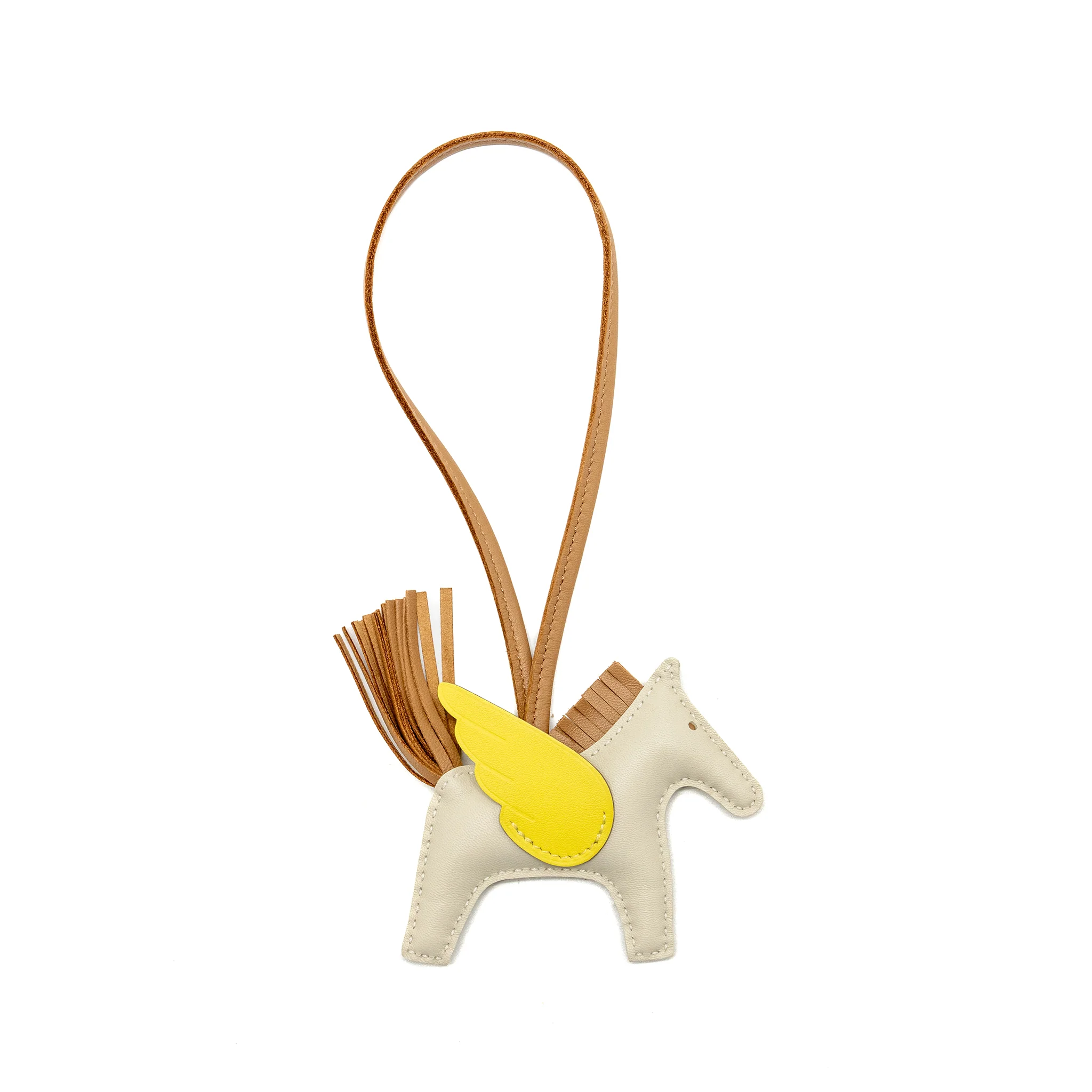 Hermes Rodeo Pegase PM Bag Charm Craie/ Chai/ Lime Stamp U - Image 2