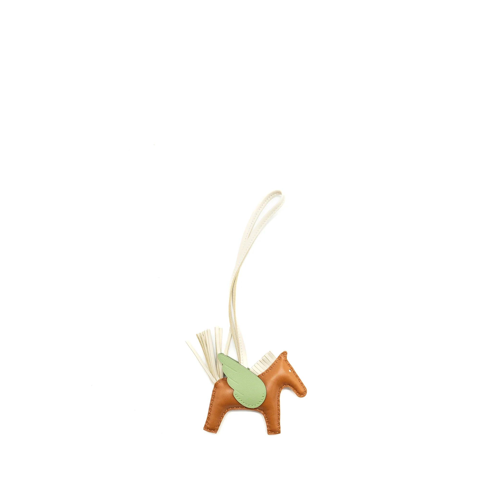 Hermes Rodeo Pegase PM Bag Charm Gold/Craie/Vert Criquet Stamp B - Image 2