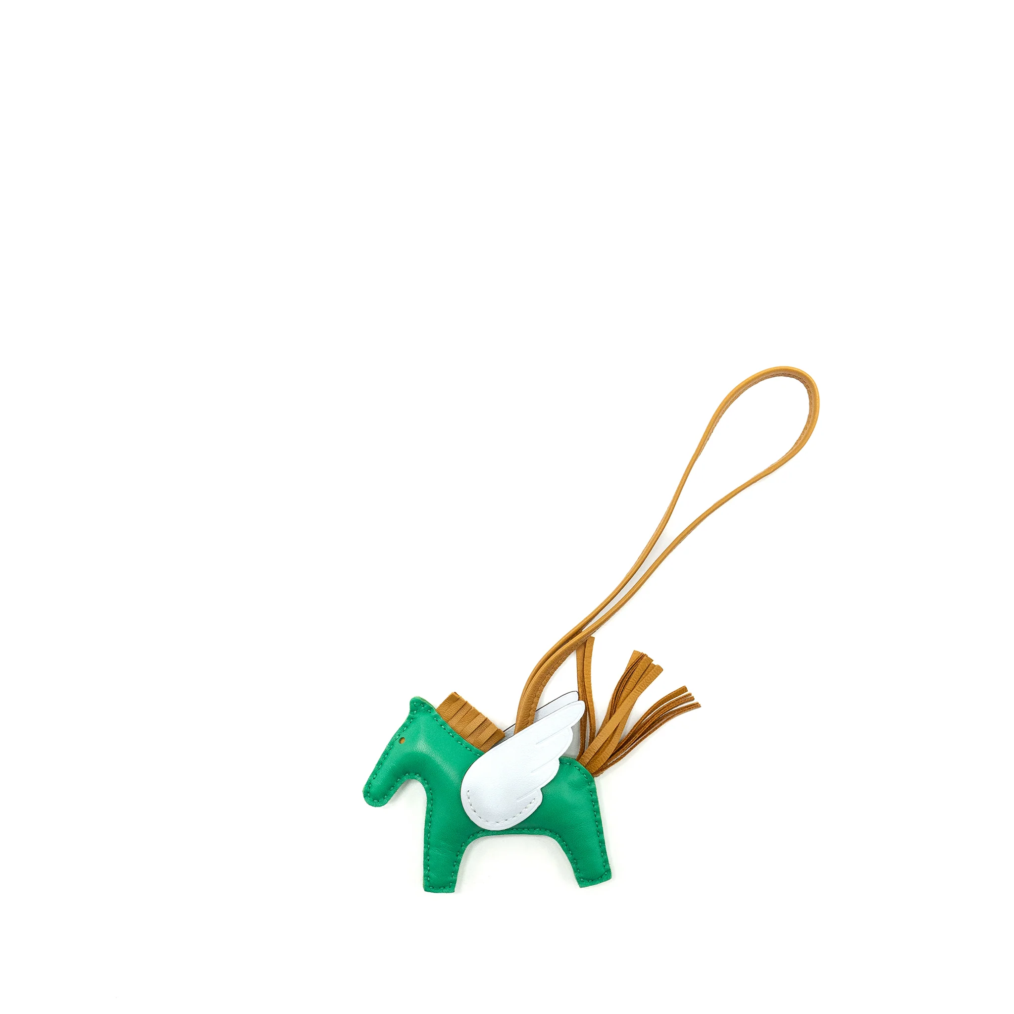 Hermes rodeo pegase pm bag charm Menthe/sesame/Blue Brume Stamp Z