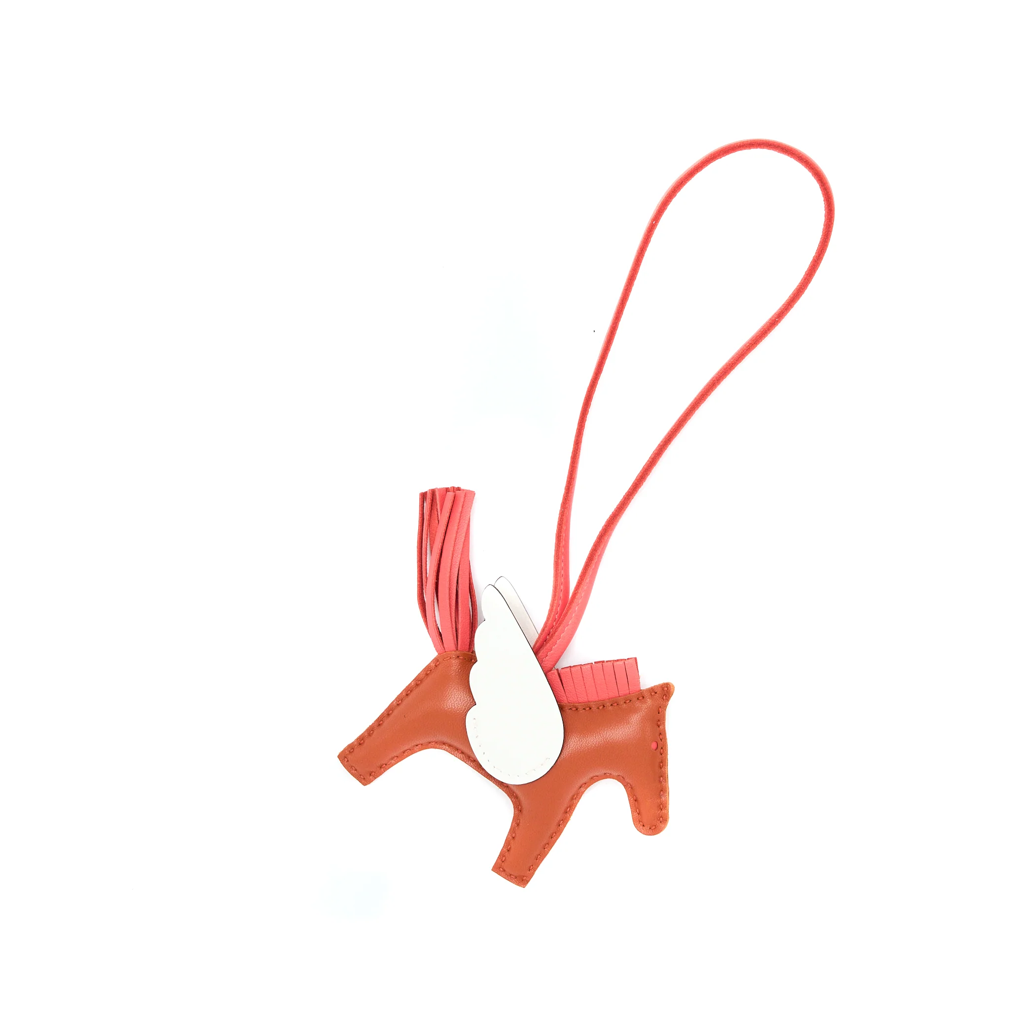 Hermes Rodeo Pegase PM Cornaline/Rose Texas/Blanc - Image 3