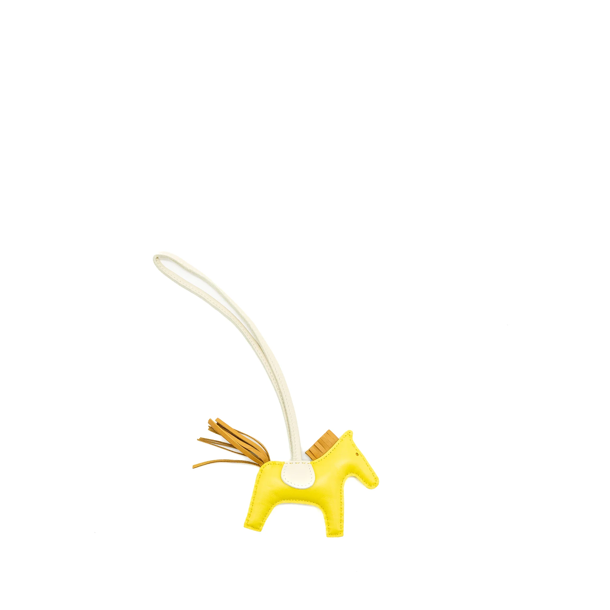 Hermes Rodeo PM Bag Charm Lime/Craie/Sesame Stamp D - Image 2