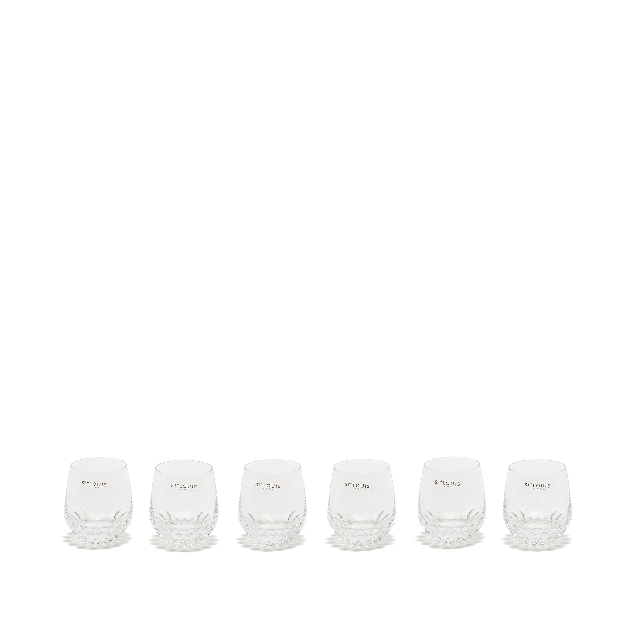 Hermes Saint Louis Cups Coffret 6 Gobelets A Cafe Long Crystal Set of 6