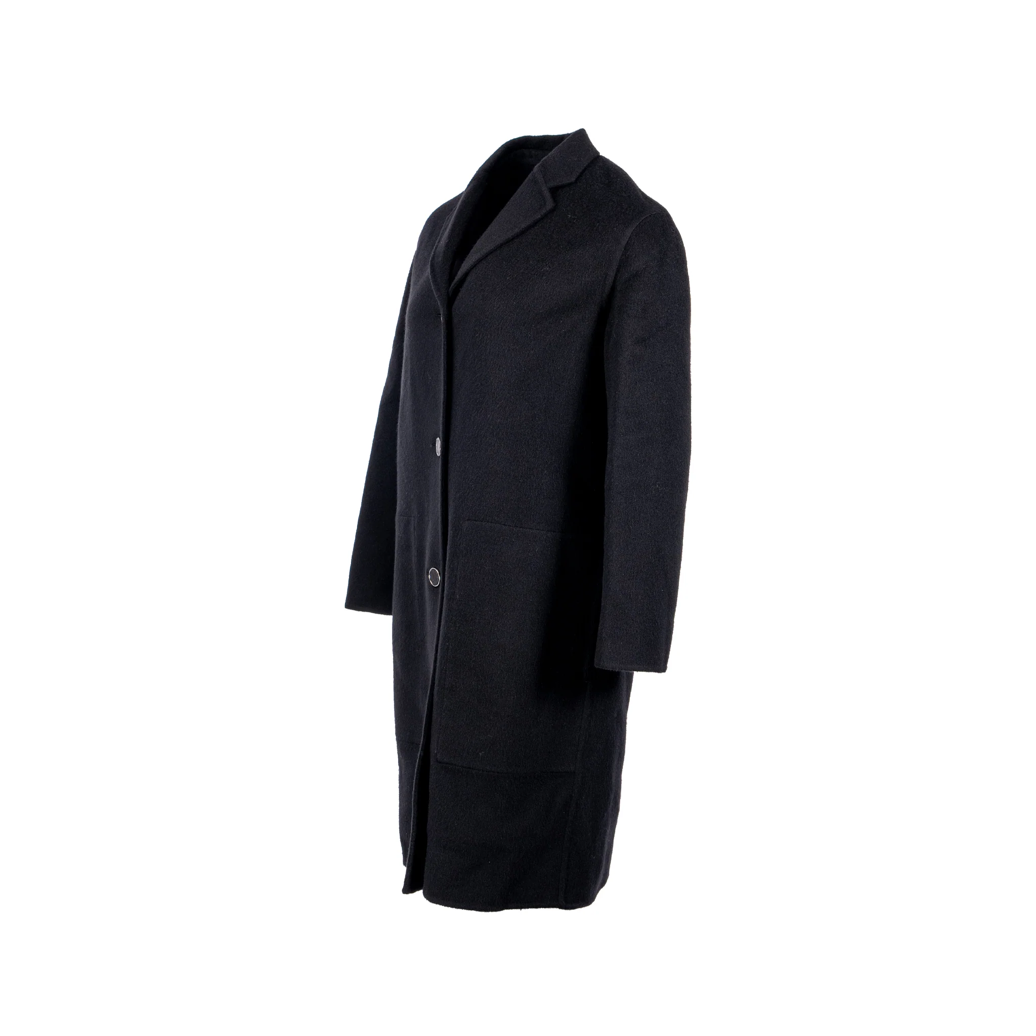 Hermes Size 32 Manteau Souple Cashmere Coat Double-sided Baby Cashmere Black - Image 2