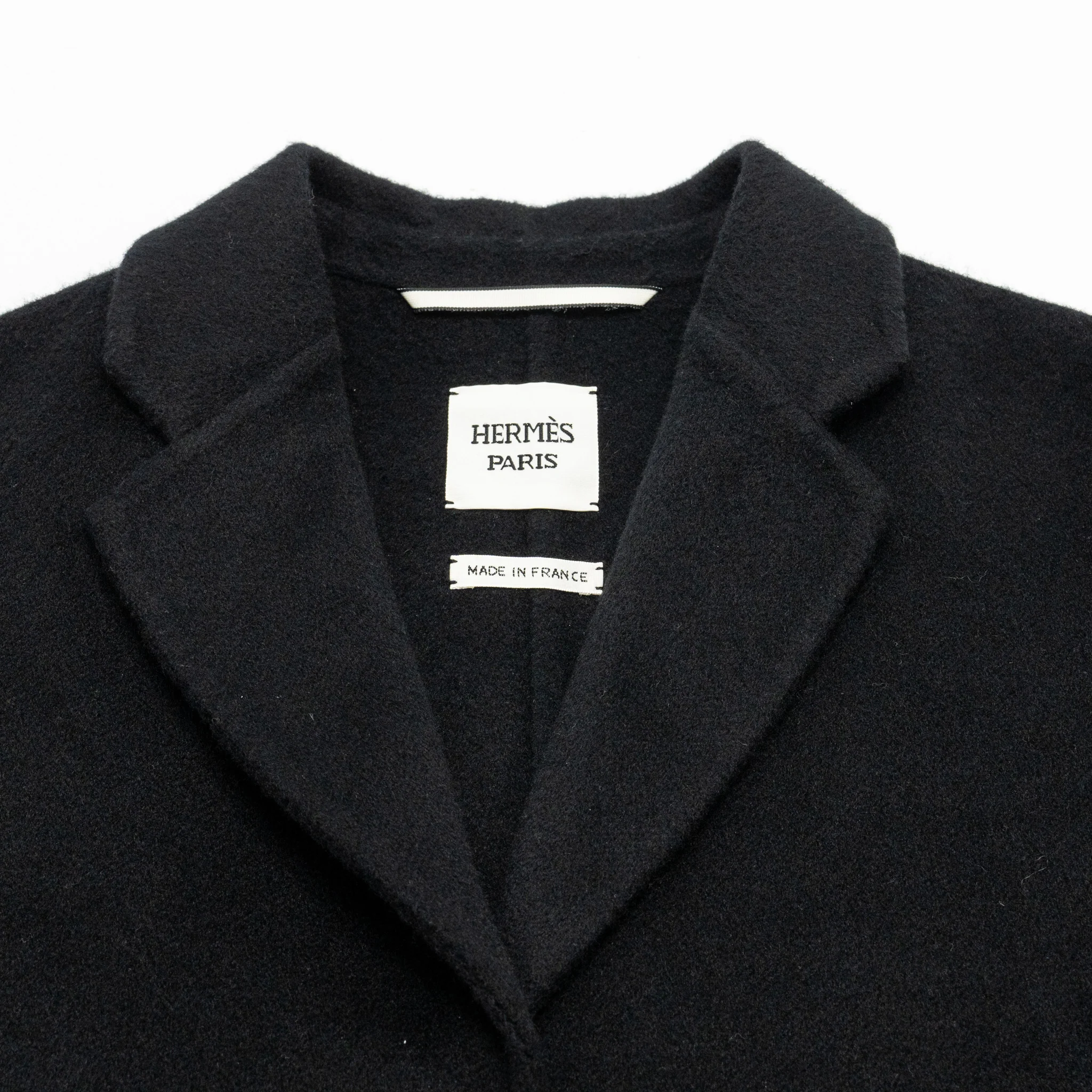 Hermes Size 32 Manteau Souple Cashmere Coat Double-sided Baby Cashmere Black - Image 5