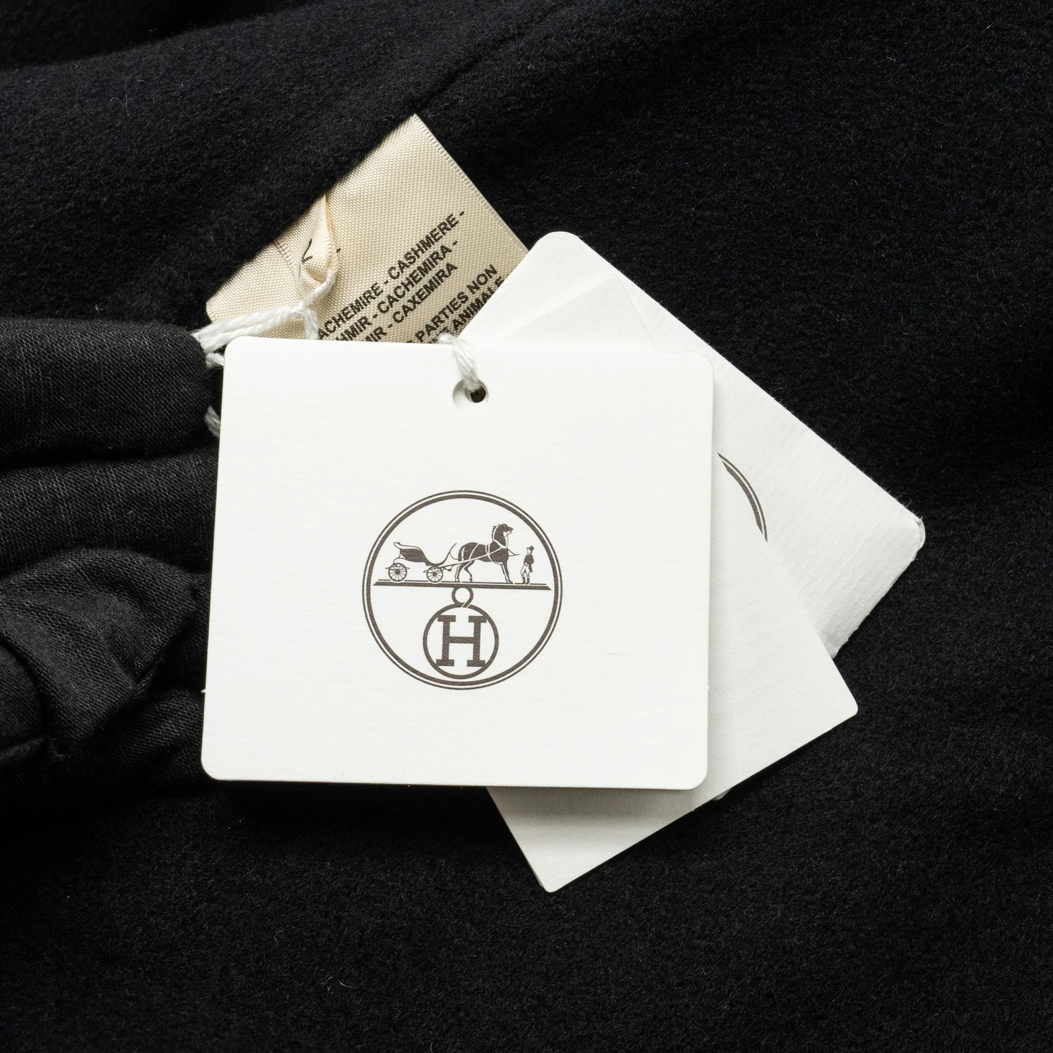 Hermes Size 32 Manteau Souple Cashmere Coat Double-sided Baby Cashmere Black - Image 7