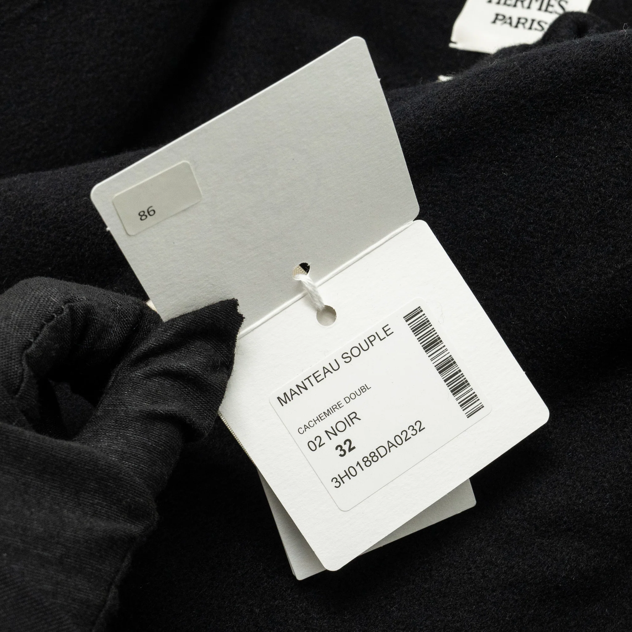 Hermes Size 32 Manteau Souple Cashmere Coat Double-sided Baby Cashmere Black - Image 8
